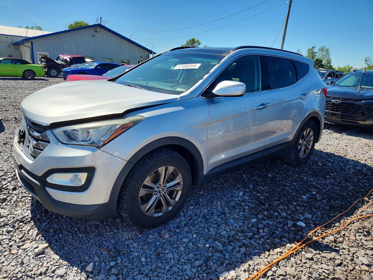 2014 Hyundai Santa Fe Sport 2.4l Silver vin: 5XYZU3LB0EG215423