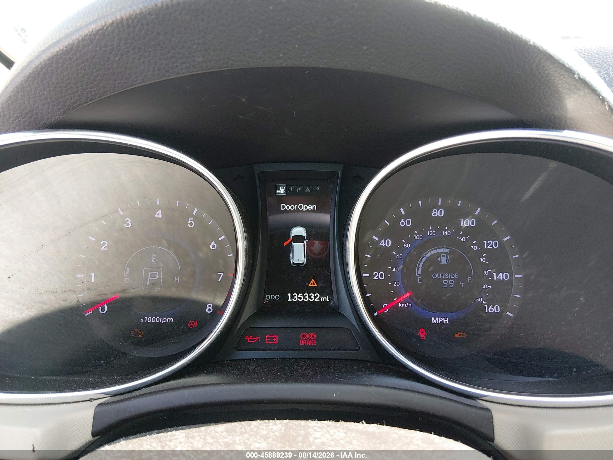 2015 Hyundai Santa Fe Sport 2.4l Orange vin: 5XYZU3LB0FG266065