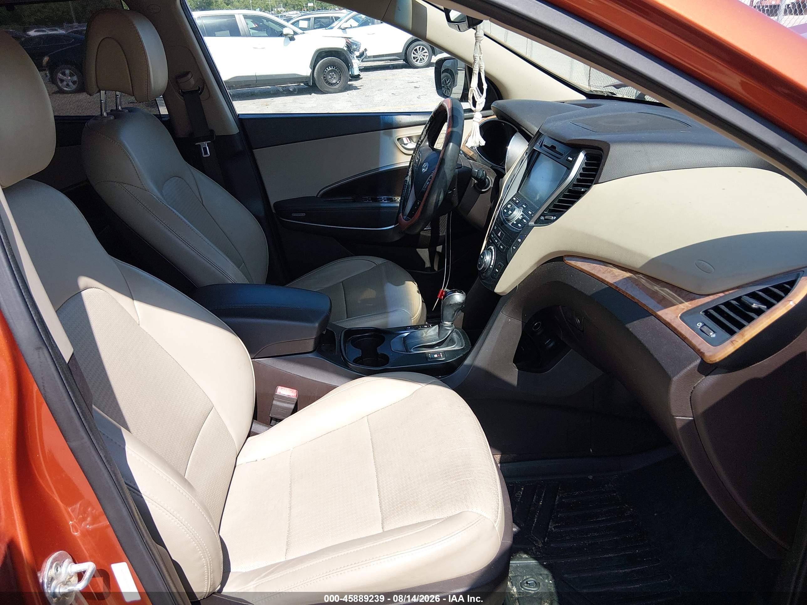 2015 Hyundai Santa Fe Sport 2.4l Orange vin: 5XYZU3LB0FG266065