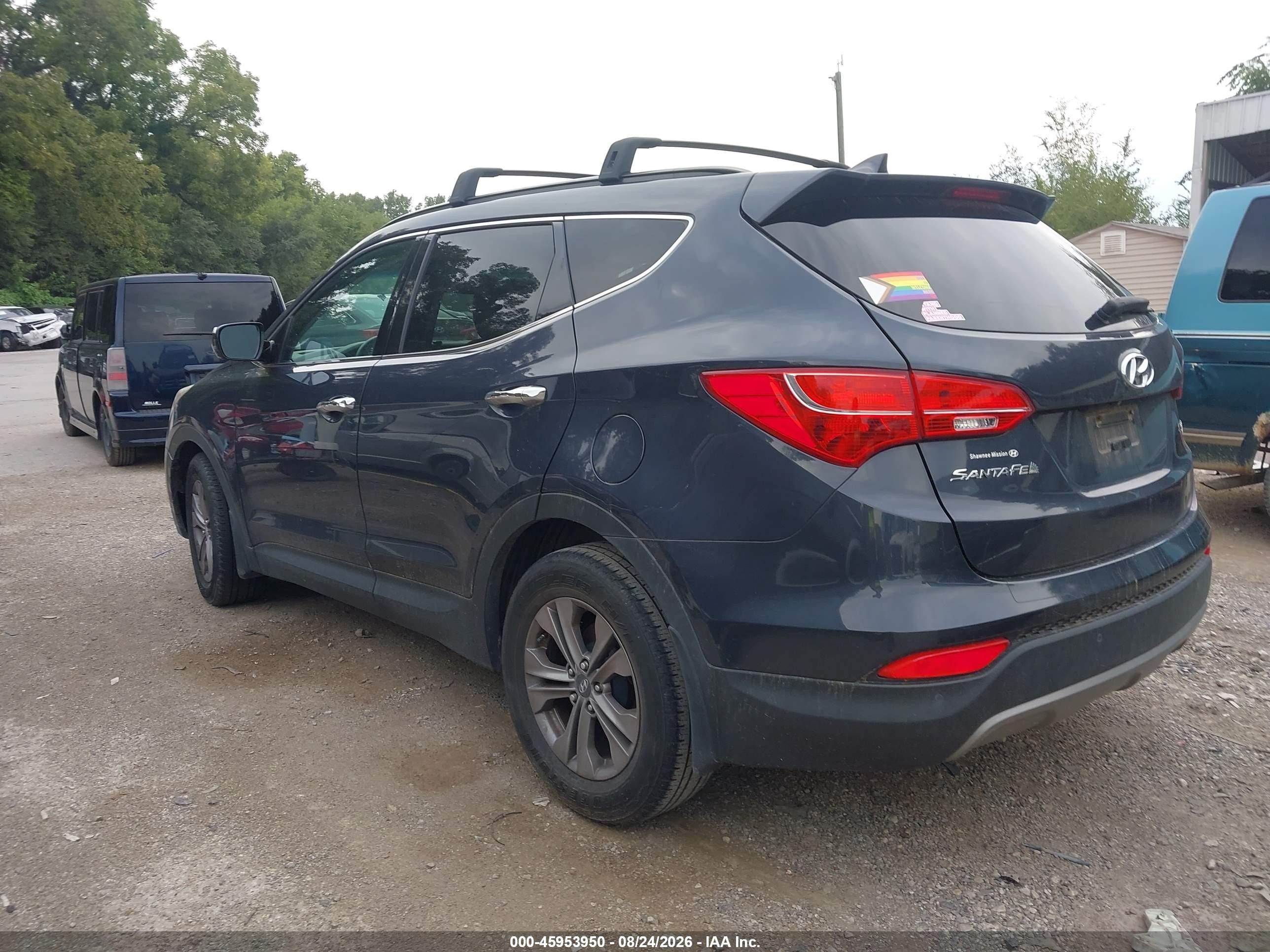 2015 Hyundai Santa Fe Sport 2.4l Blue vin: 5XYZU3LB0FG282511