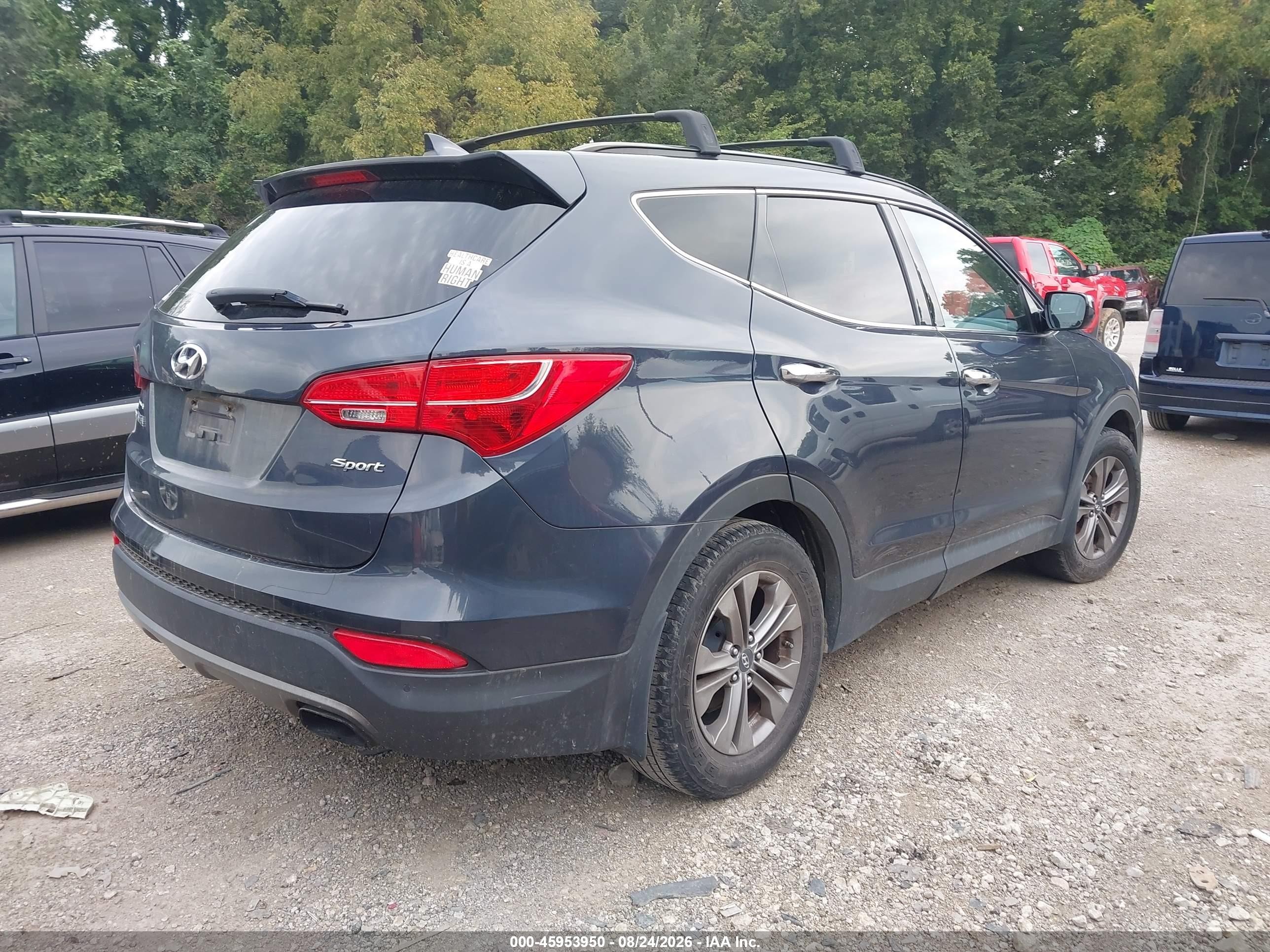 2015 Hyundai Santa Fe Sport 2.4l Blue vin: 5XYZU3LB0FG282511