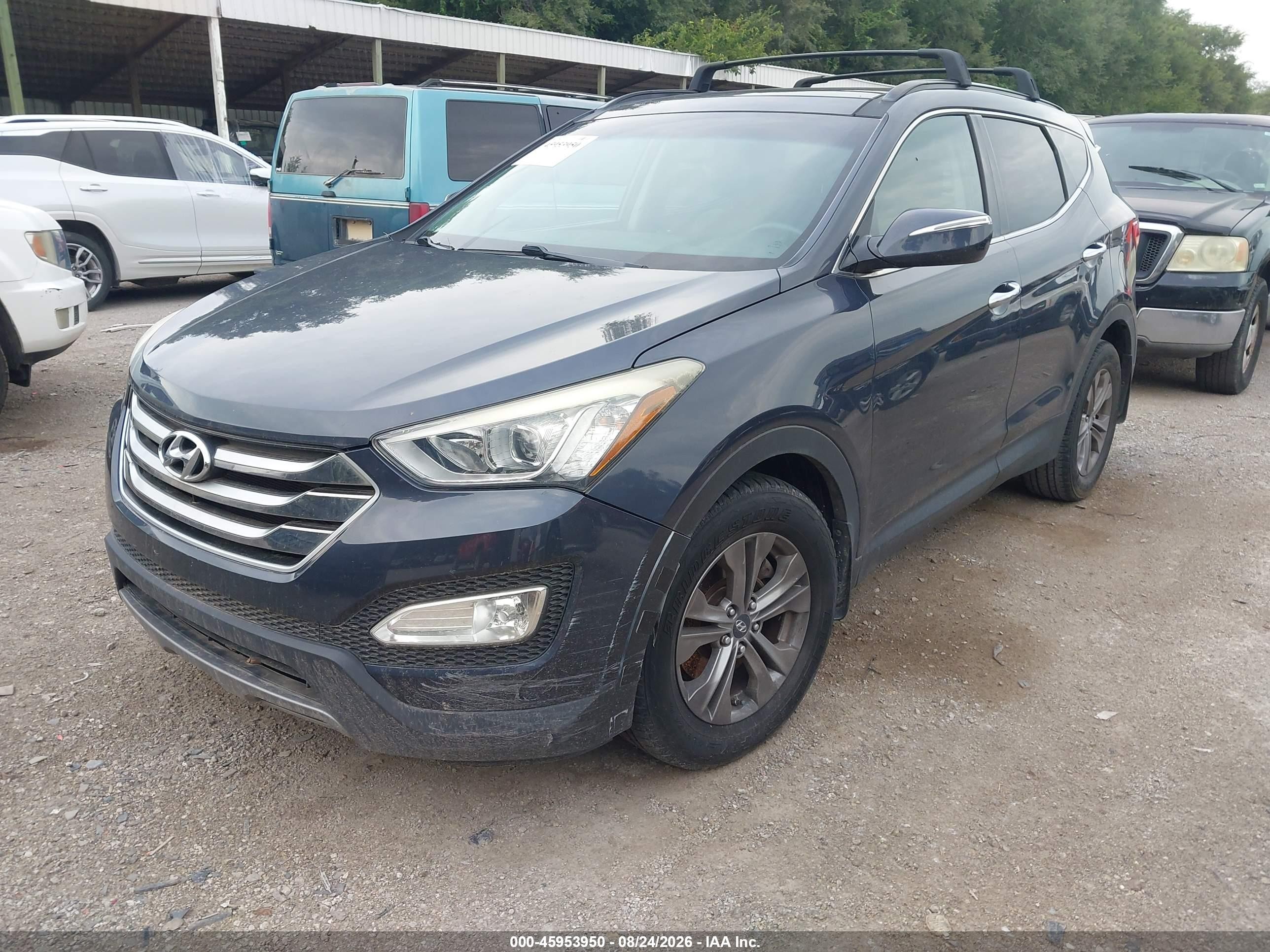 2015 Hyundai Santa Fe Sport 2.4l Blue vin: 5XYZU3LB0FG282511