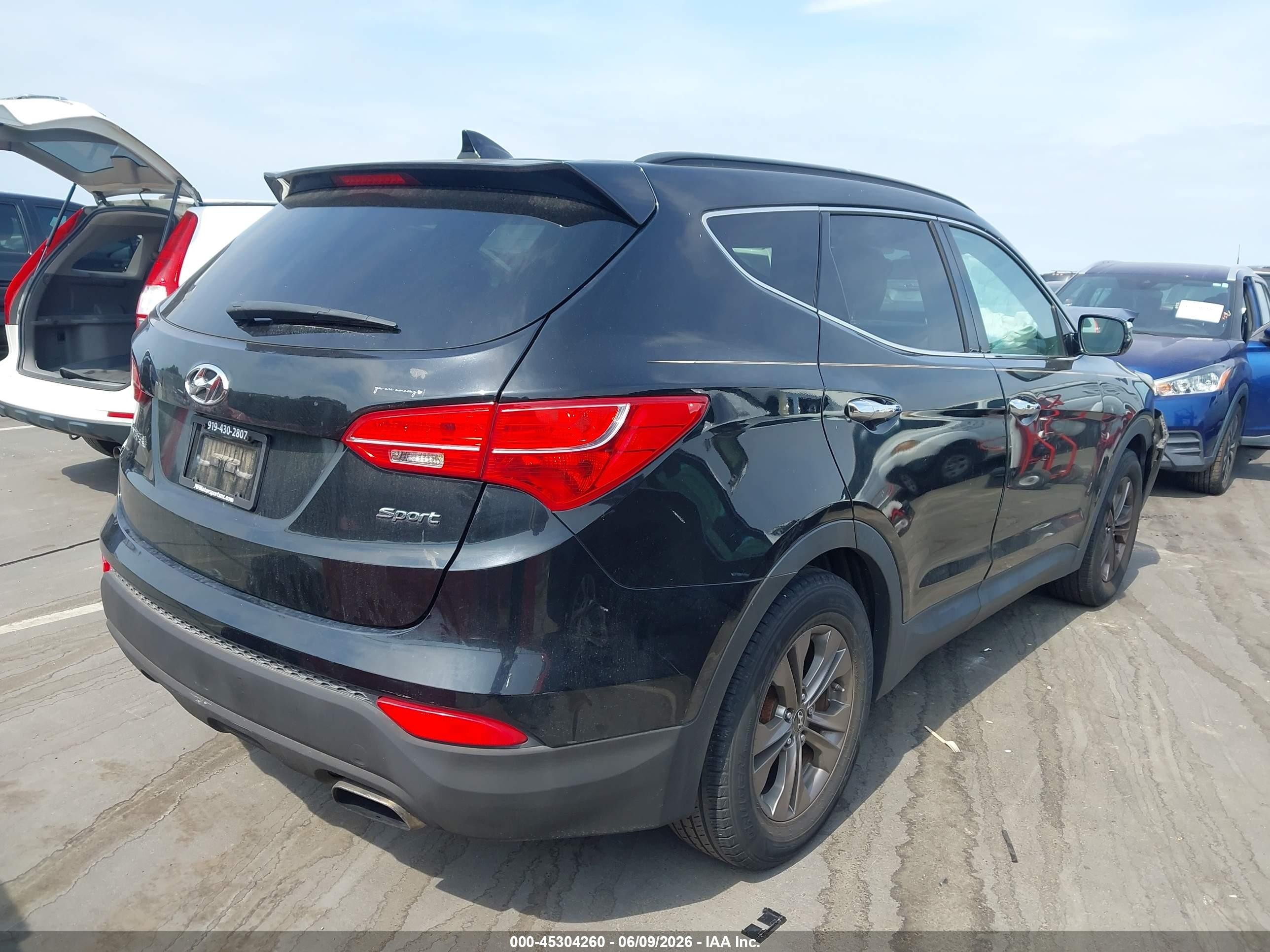 2013 Hyundai Santa Fe Sport Black vin: 5XYZU3LB1DG015052
