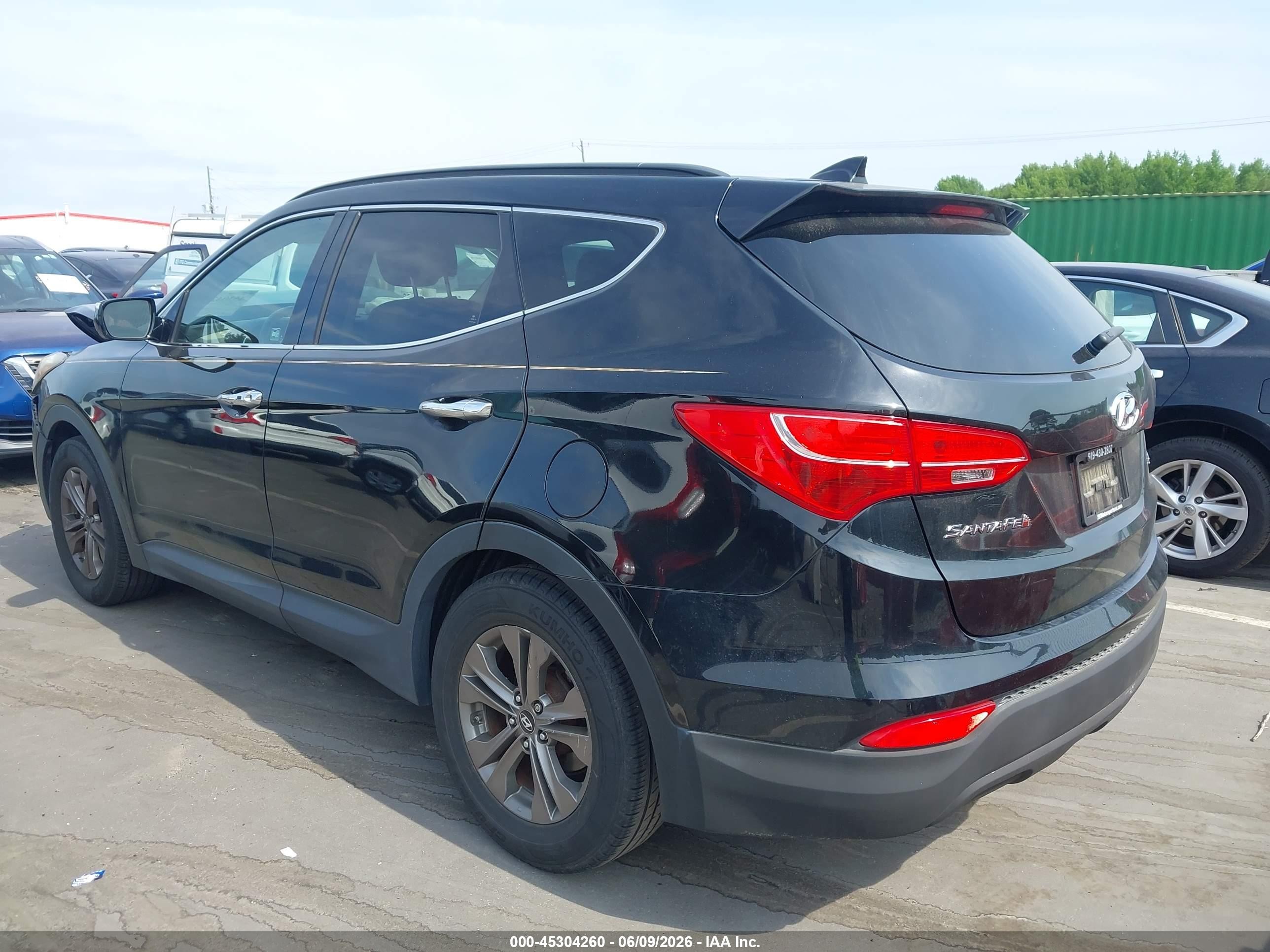2013 Hyundai Santa Fe Sport Black vin: 5XYZU3LB1DG015052