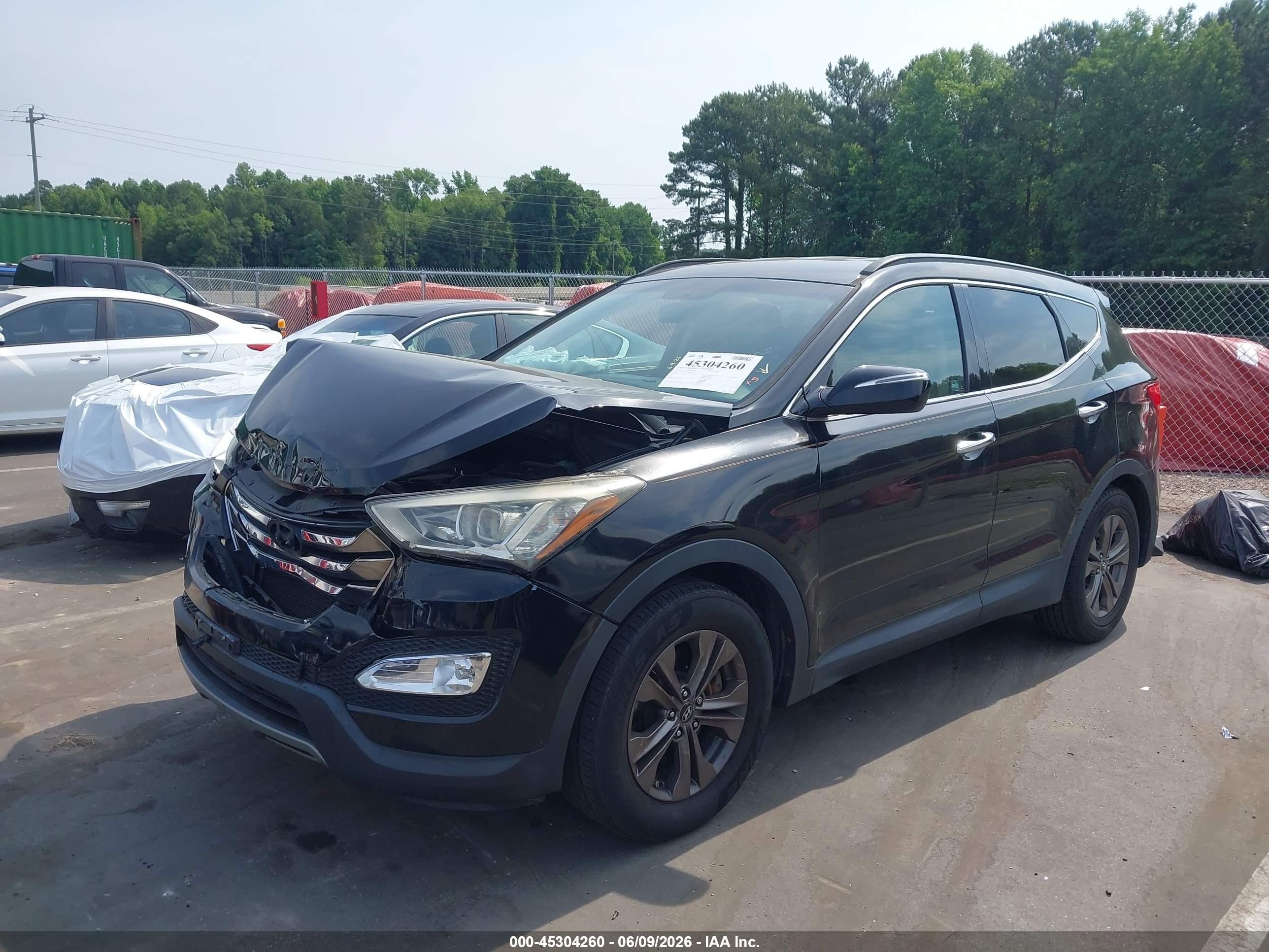 2013 Hyundai Santa Fe Sport Black vin: 5XYZU3LB1DG015052