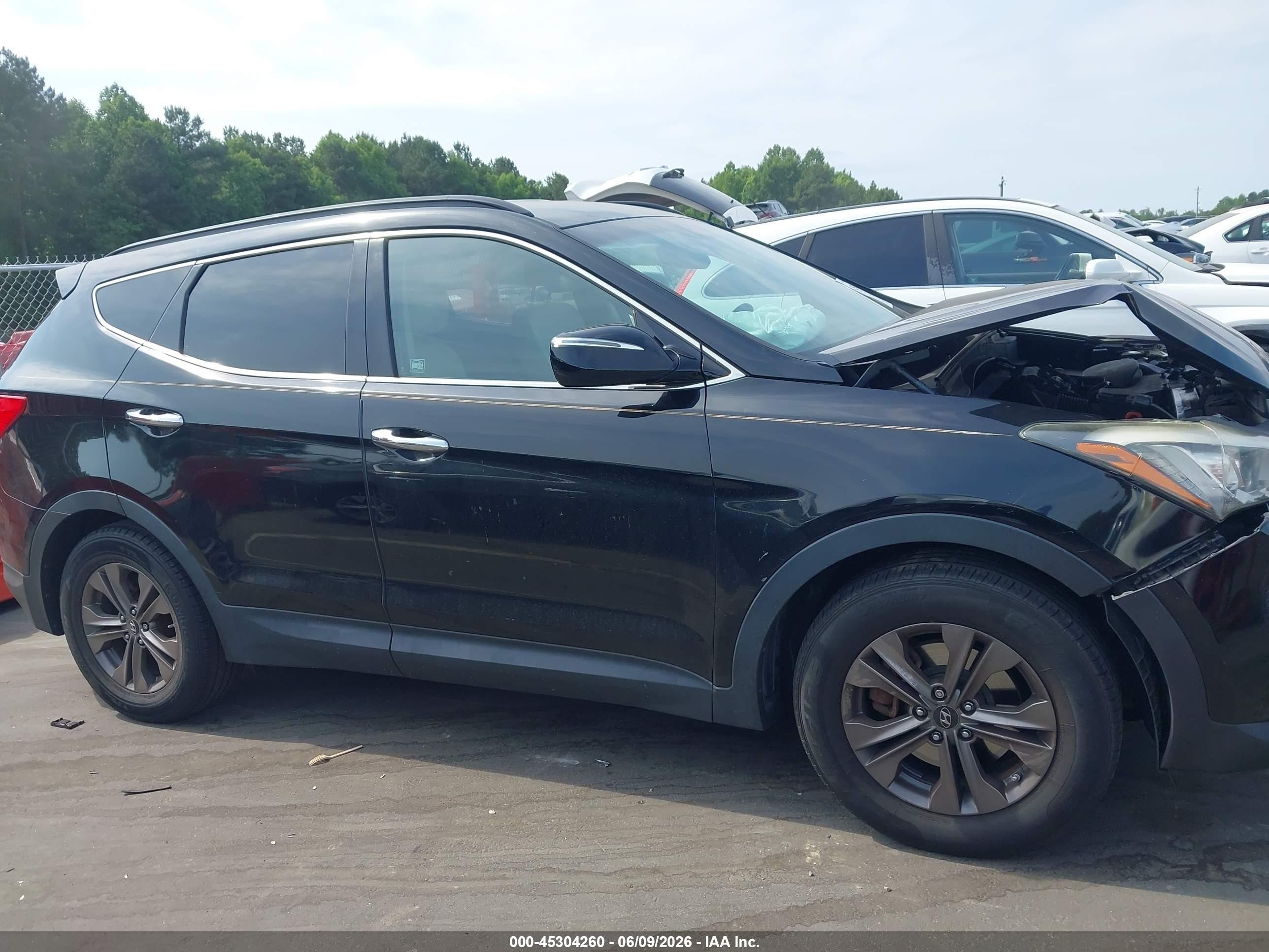 2013 Hyundai Santa Fe Sport Black vin: 5XYZU3LB1DG015052