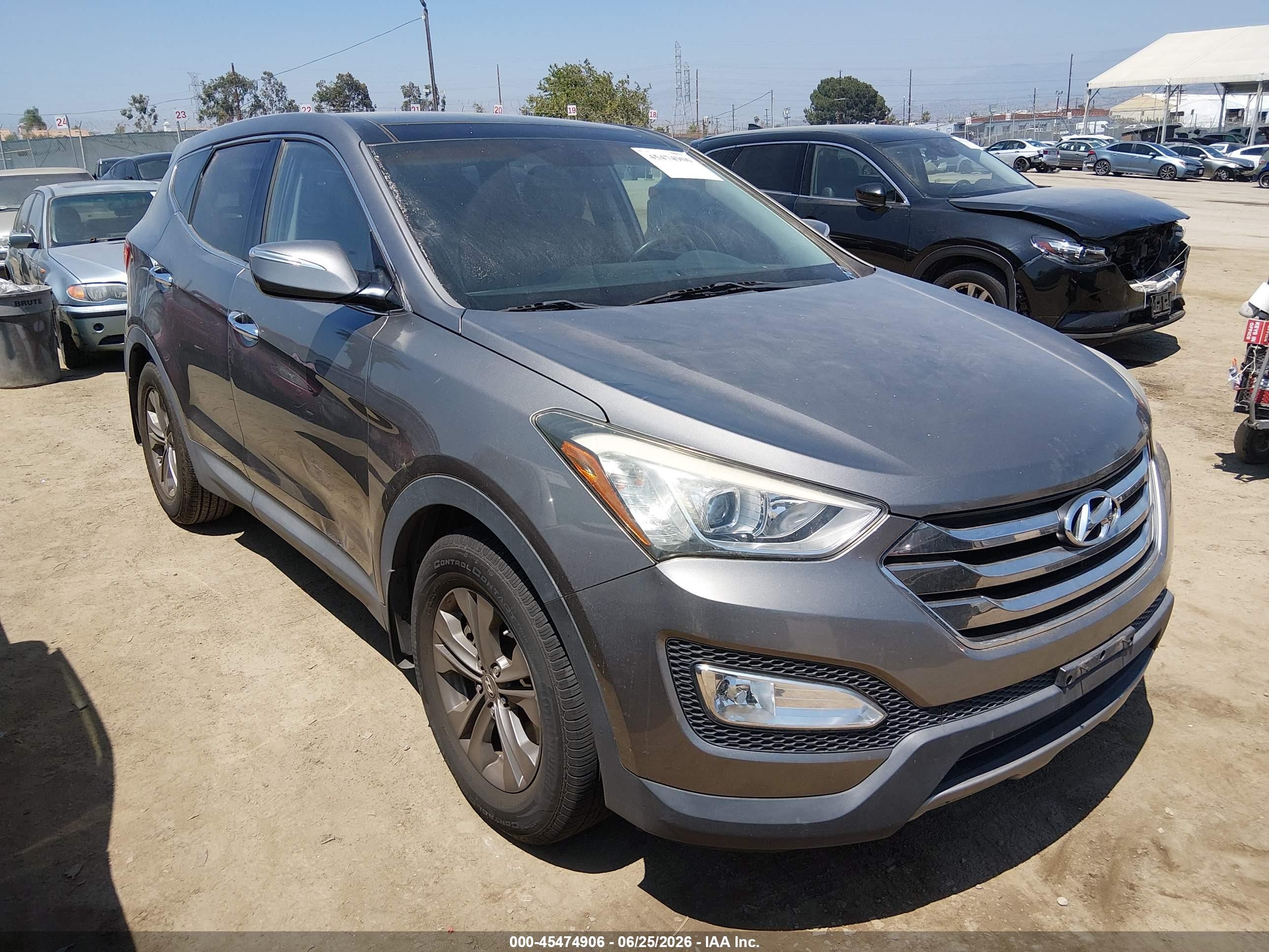 2013 Hyundai Santa Fe Sport Gray vin: 5XYZU3LB1DG029131