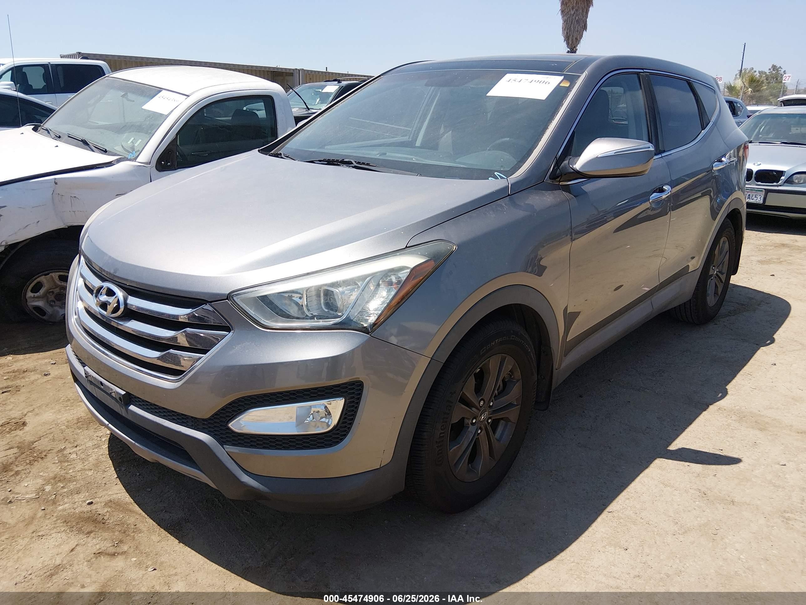 2013 Hyundai Santa Fe Sport Gray vin: 5XYZU3LB1DG029131