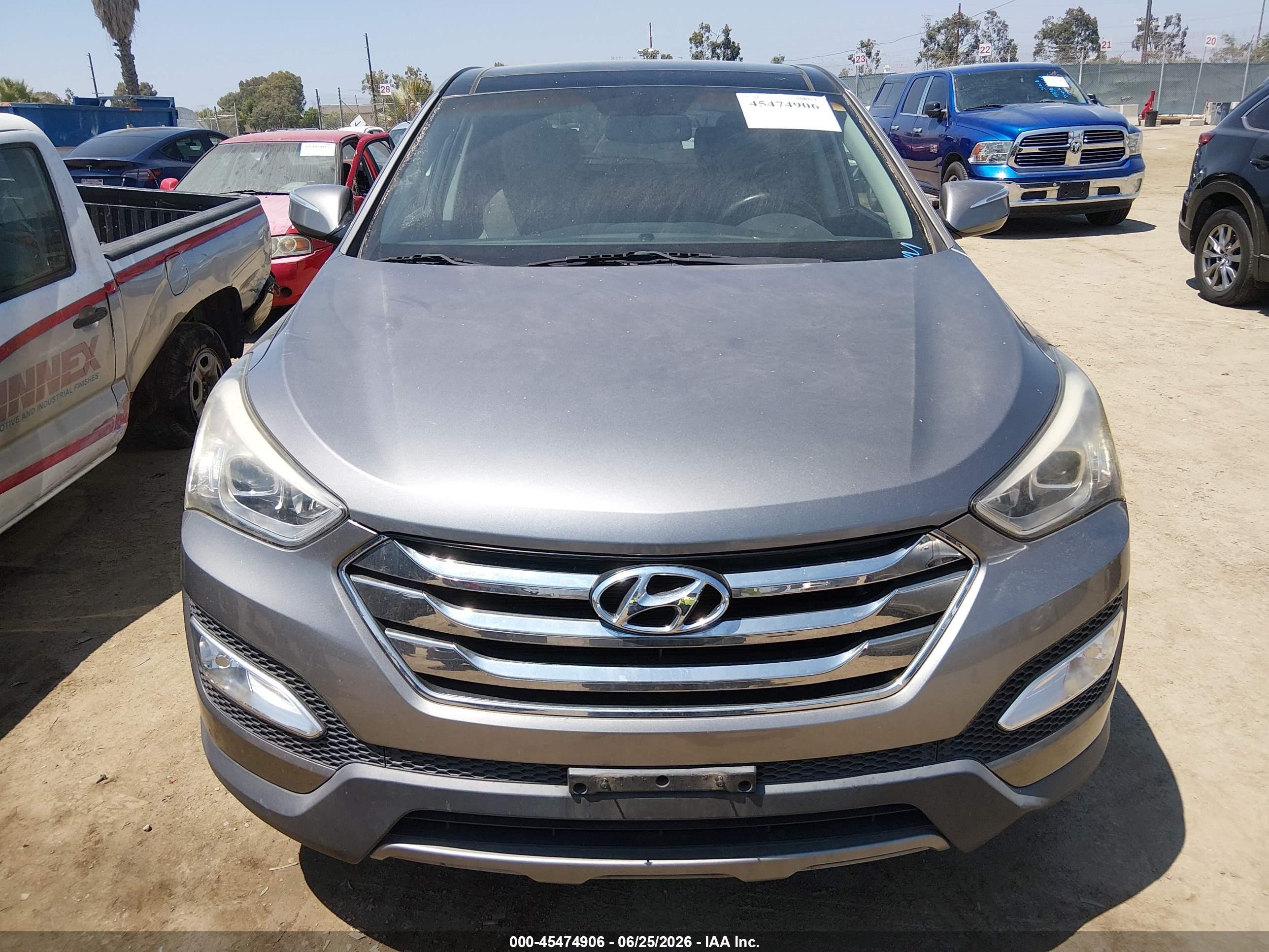 2013 Hyundai Santa Fe Sport Gray vin: 5XYZU3LB1DG029131