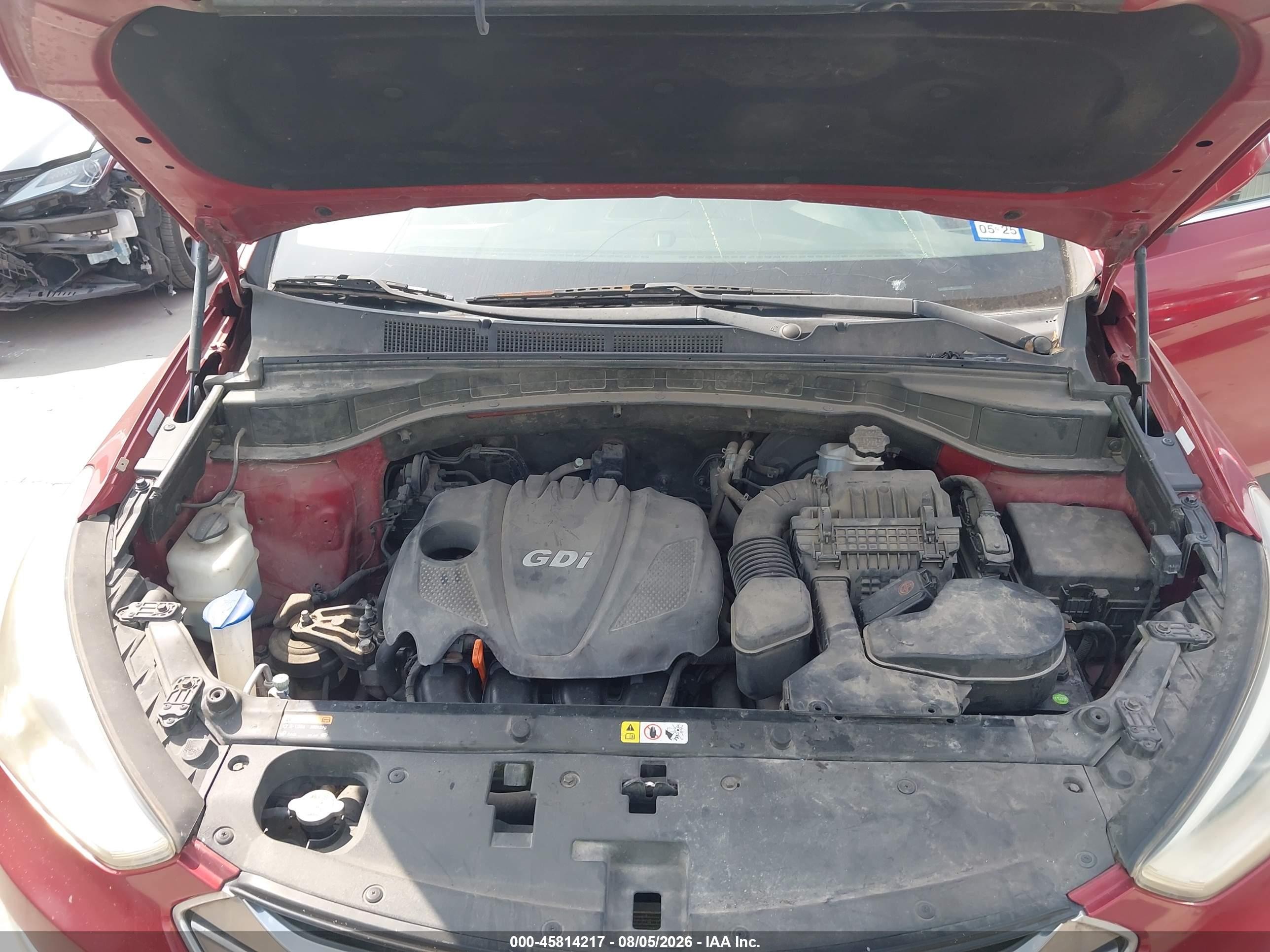 2013 Hyundai Santa Fe Sport Red vin: 5XYZU3LB1DG035091