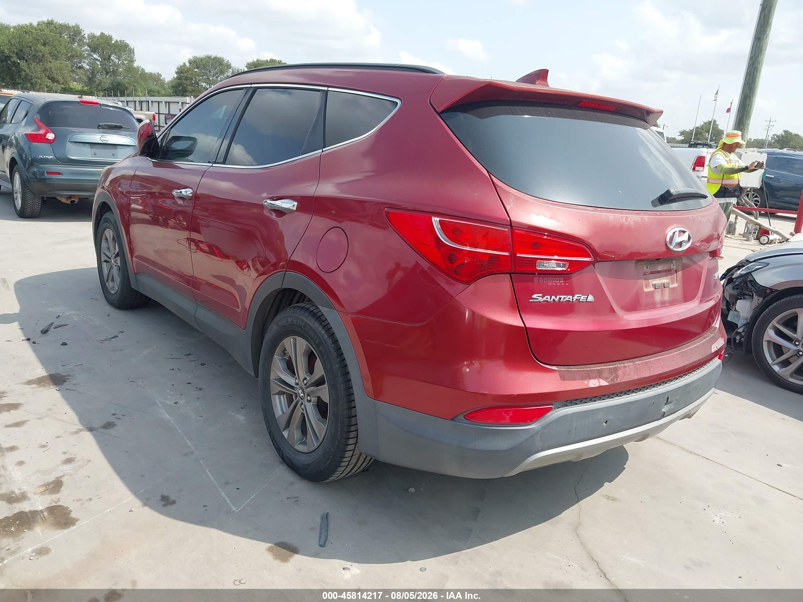 2013 Hyundai Santa Fe Sport Red vin: 5XYZU3LB1DG035091