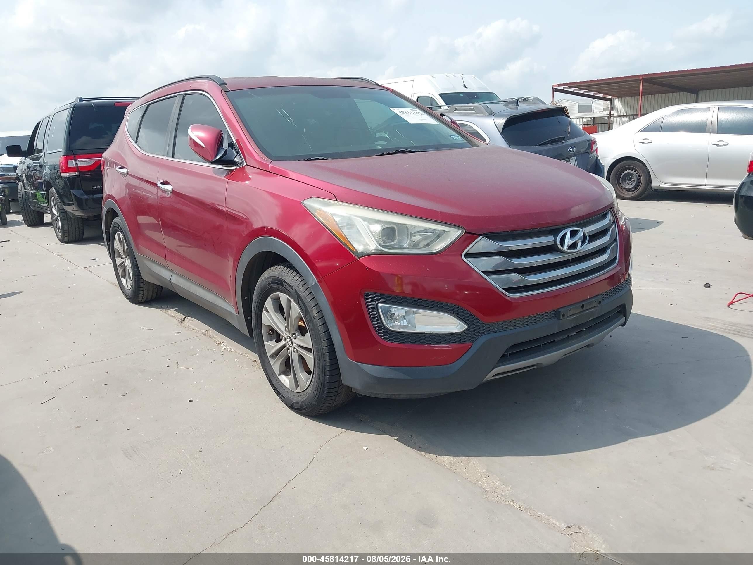 2013 Hyundai Santa Fe Sport Red vin: 5XYZU3LB1DG035091