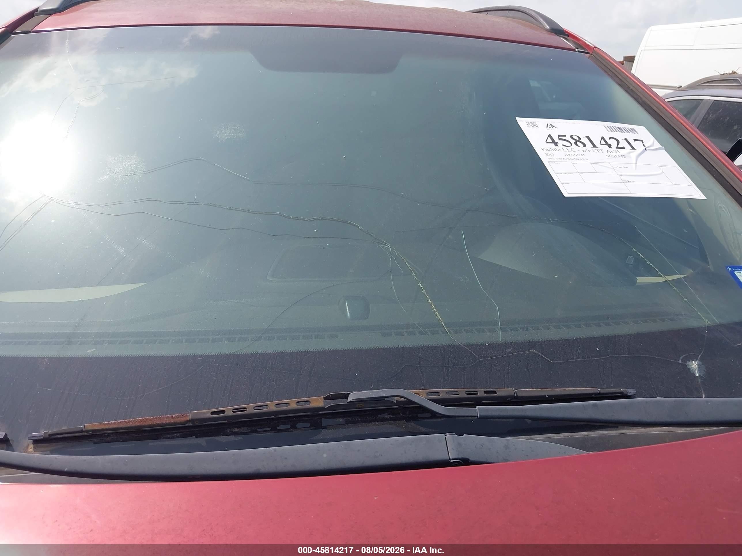 2013 Hyundai Santa Fe Sport Red vin: 5XYZU3LB1DG035091
