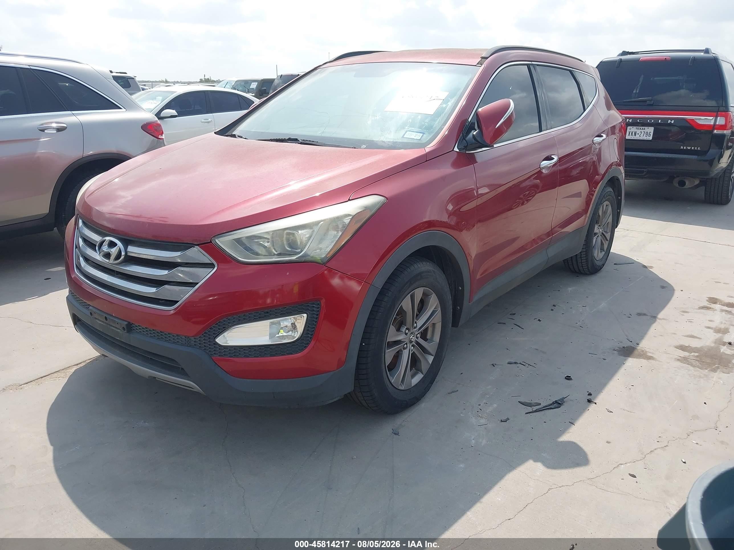 2013 Hyundai Santa Fe Sport Red vin: 5XYZU3LB1DG035091