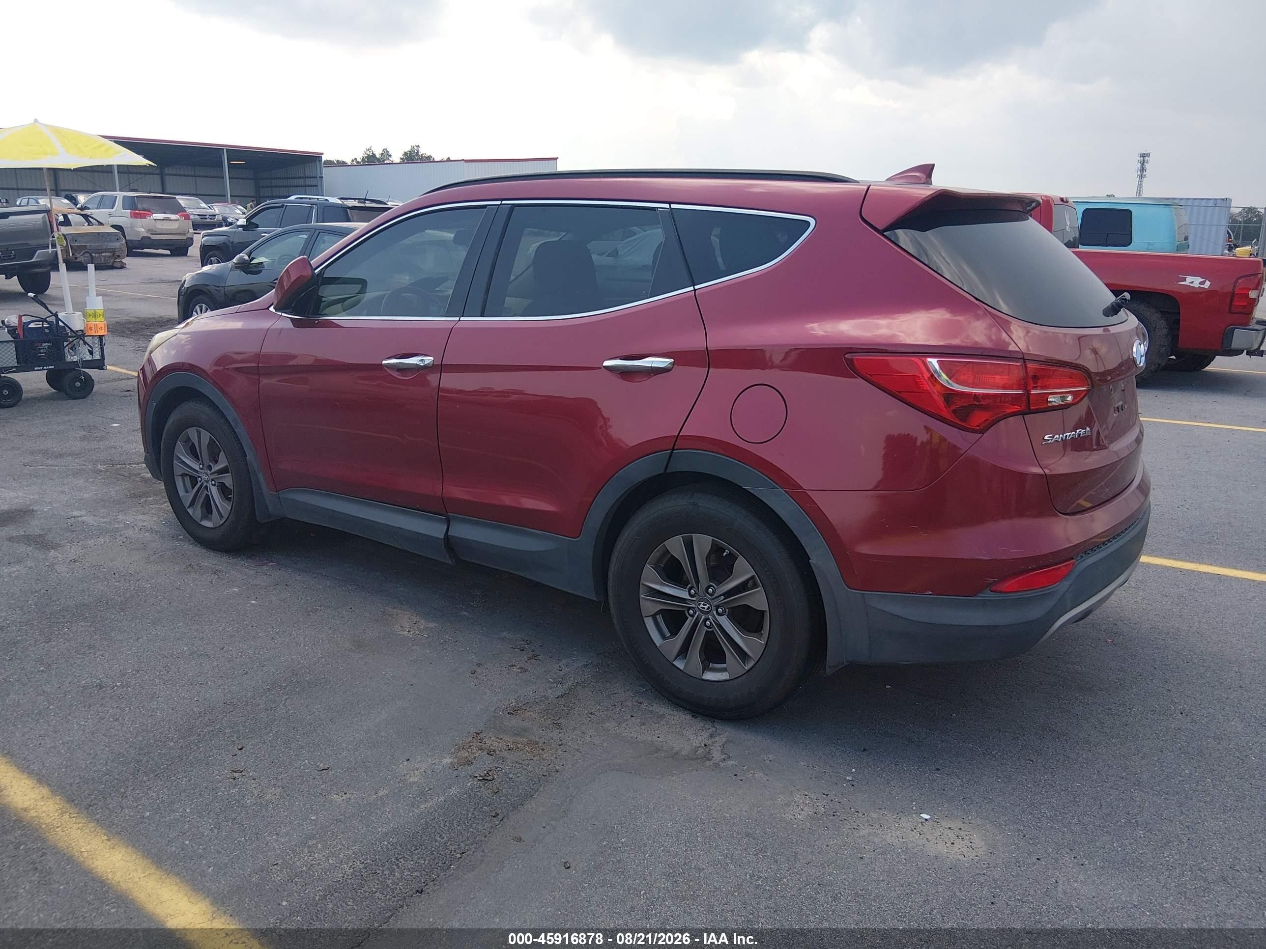 2013 Hyundai Santa Fe Sport Red vin: 5XYZU3LB1DG048200
