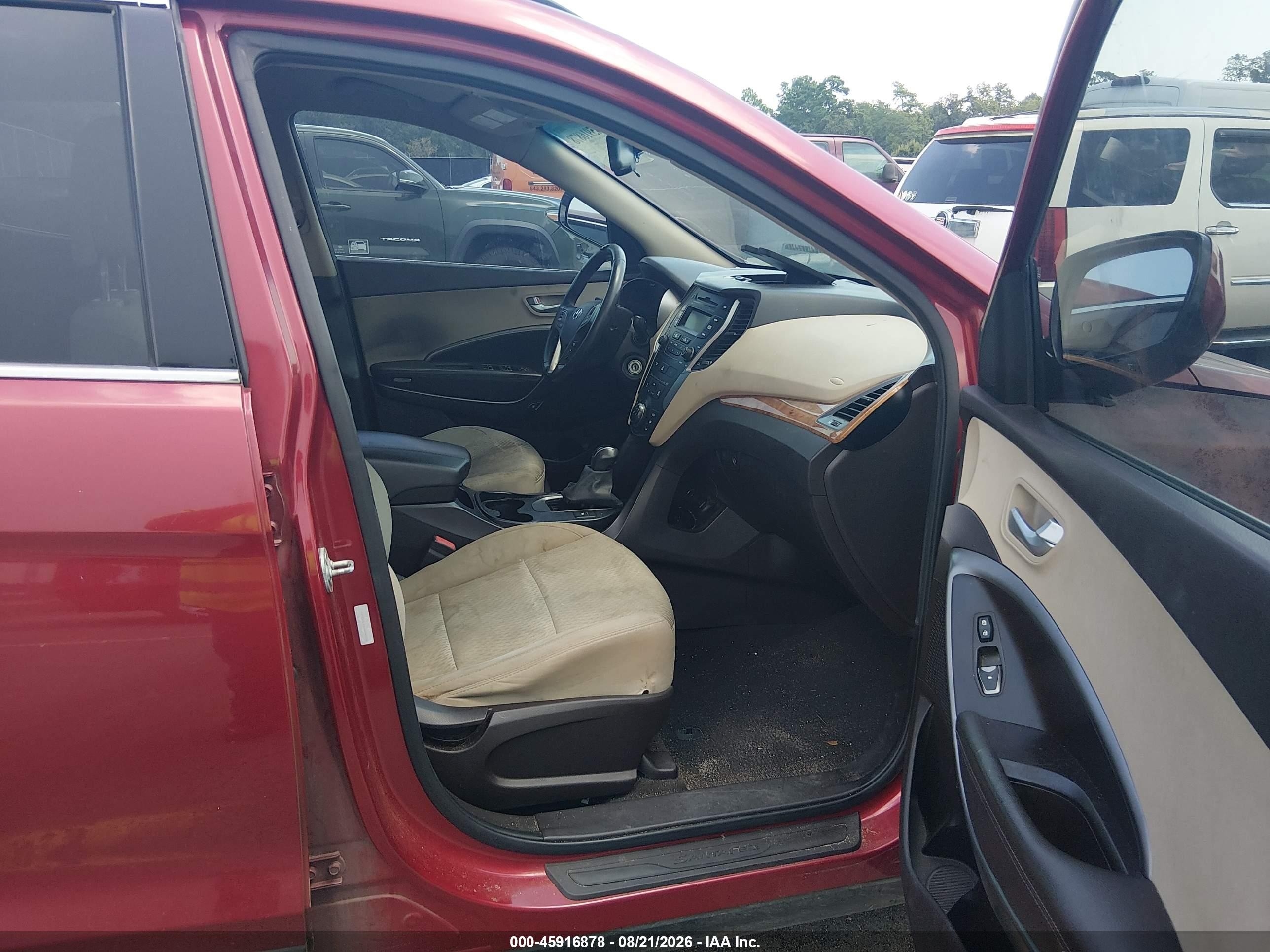 2013 Hyundai Santa Fe Sport Red vin: 5XYZU3LB1DG048200
