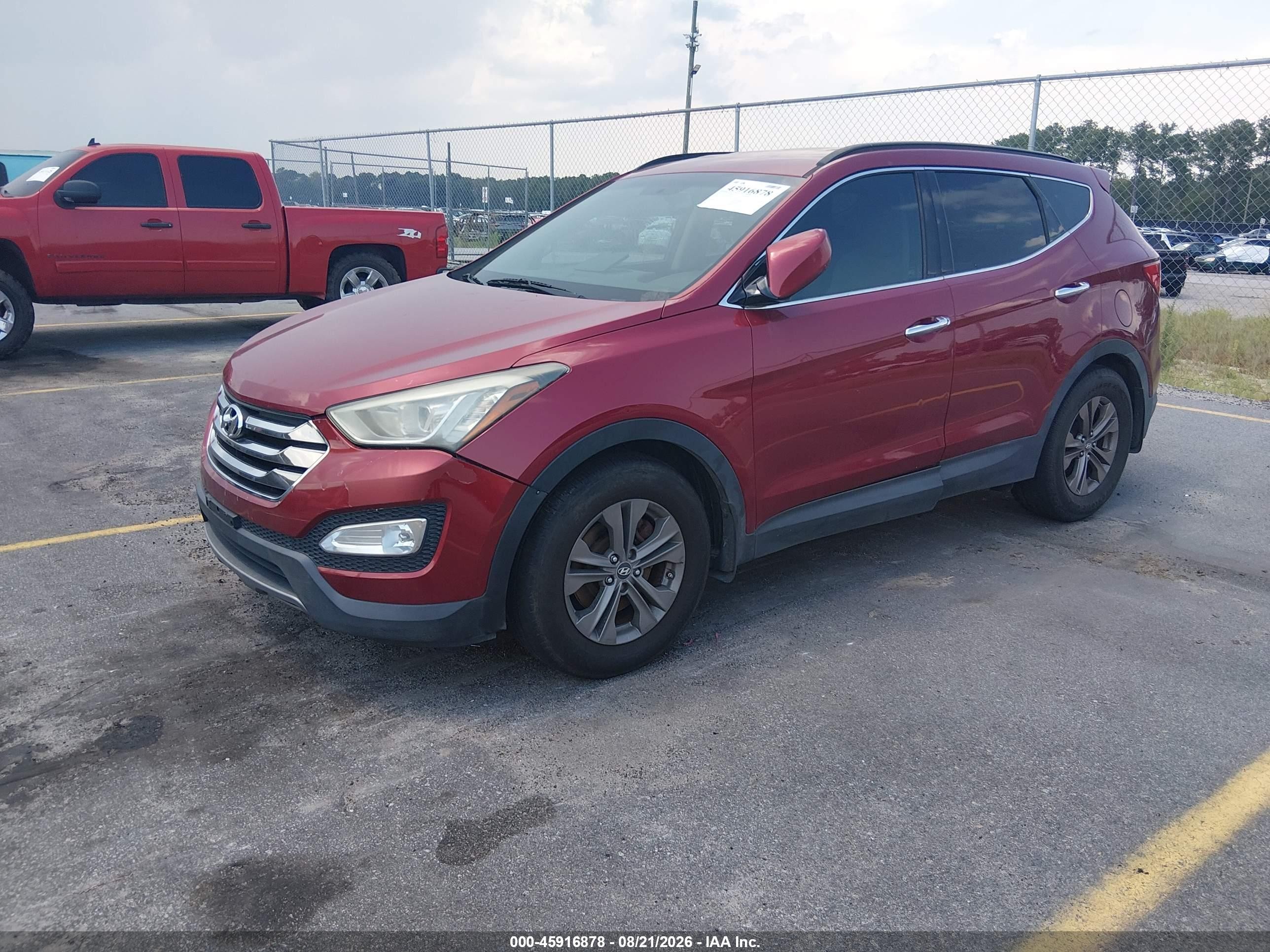 2013 Hyundai Santa Fe Sport Red vin: 5XYZU3LB1DG048200