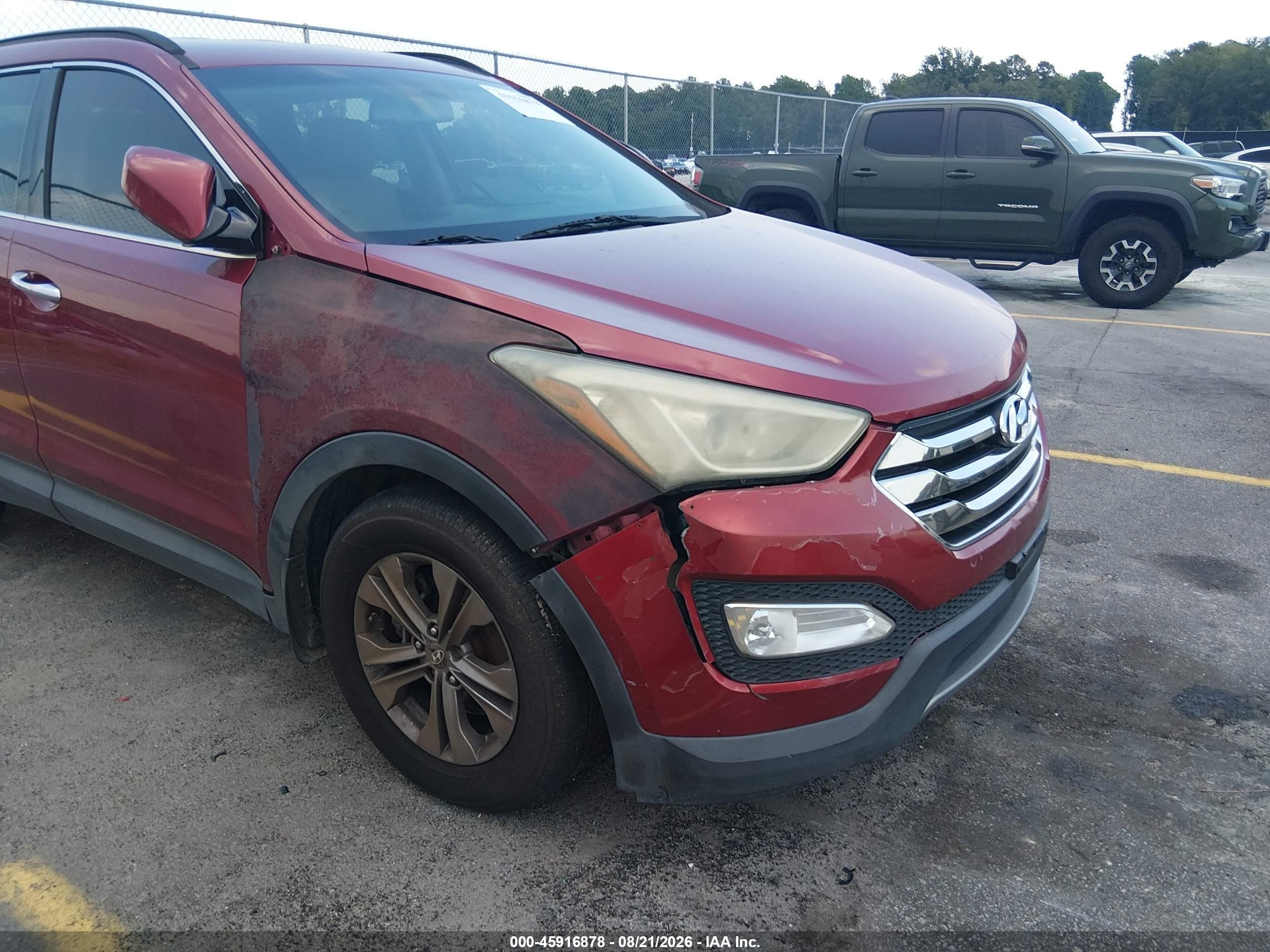 2013 Hyundai Santa Fe Sport Red vin: 5XYZU3LB1DG048200