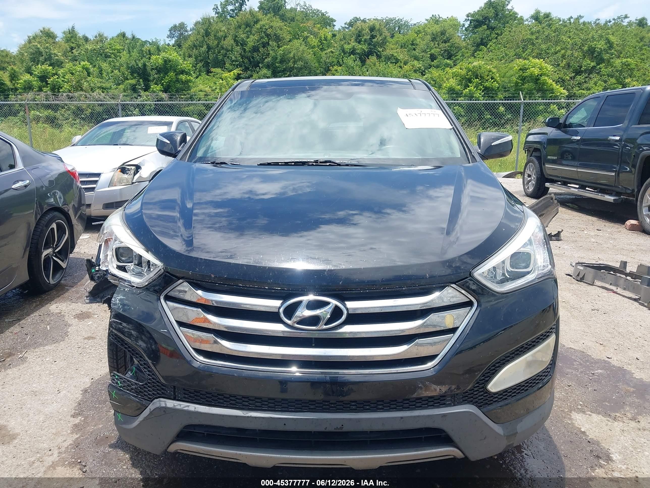 2013 Hyundai Santa Fe Sport Black vin: 5XYZU3LB1DG051338