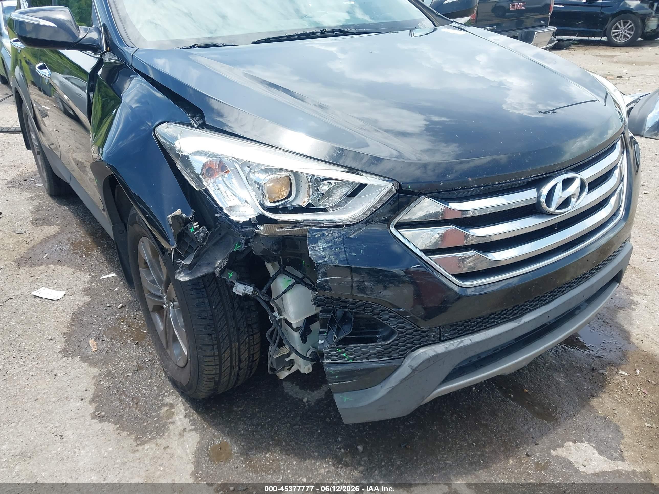 2013 Hyundai Santa Fe Sport Black vin: 5XYZU3LB1DG051338
