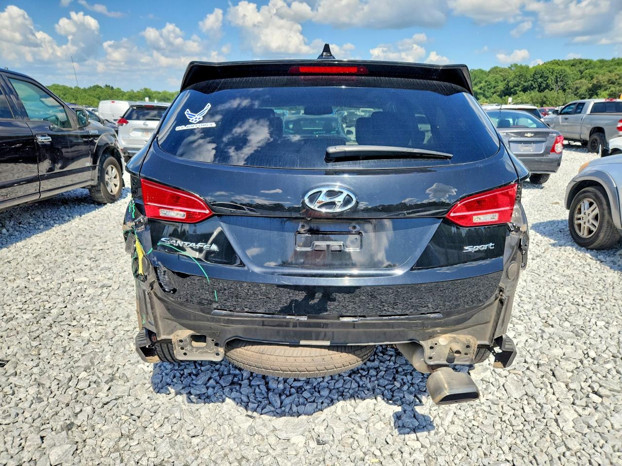 2013 Hyundai Santa Fe Sport 2.4l Black vin: 5XYZU3LB1DG073744