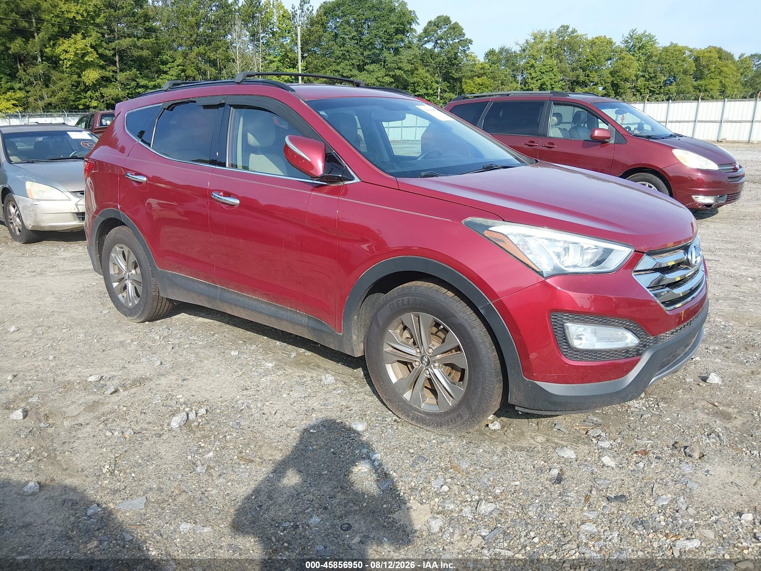 2013 Hyundai Santa Fe Sport Red vin: 5XYZU3LB1DG095260
