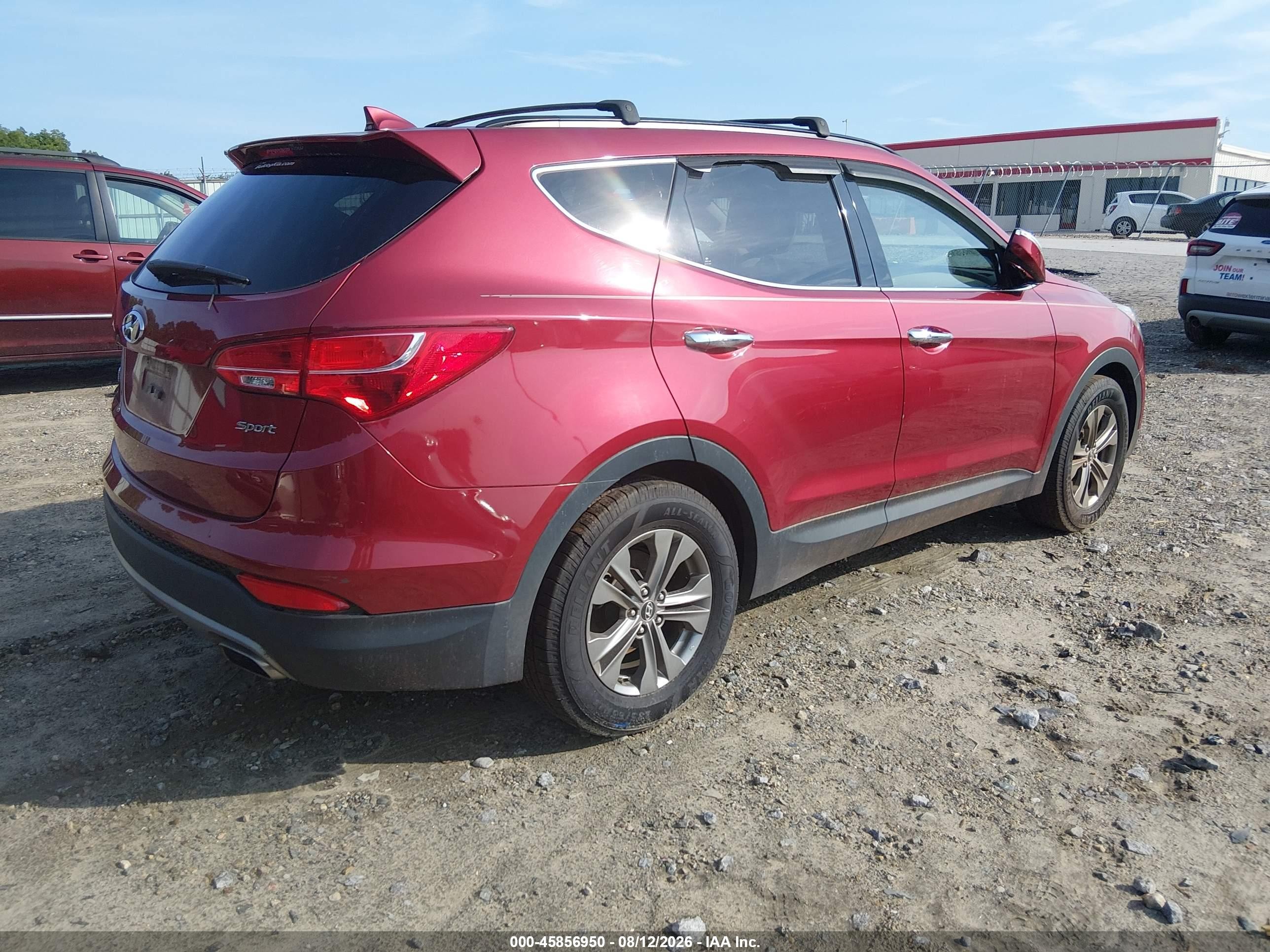 2013 Hyundai Santa Fe Sport Red vin: 5XYZU3LB1DG095260