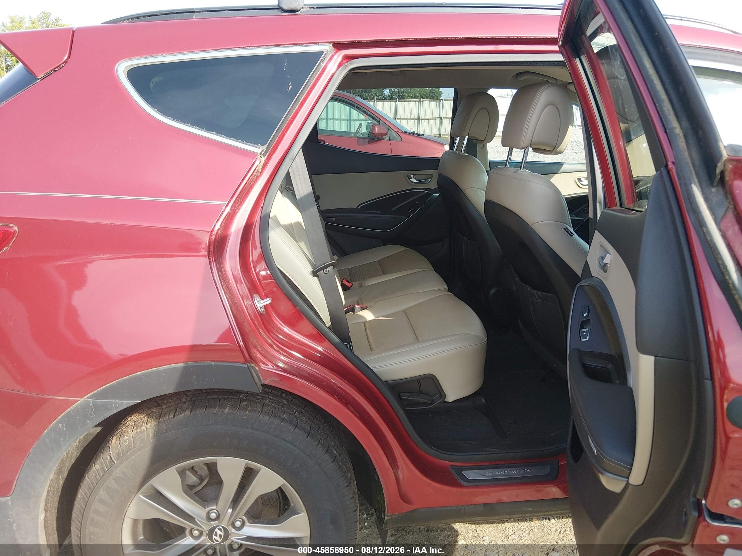 2013 Hyundai Santa Fe Sport Red vin: 5XYZU3LB1DG095260
