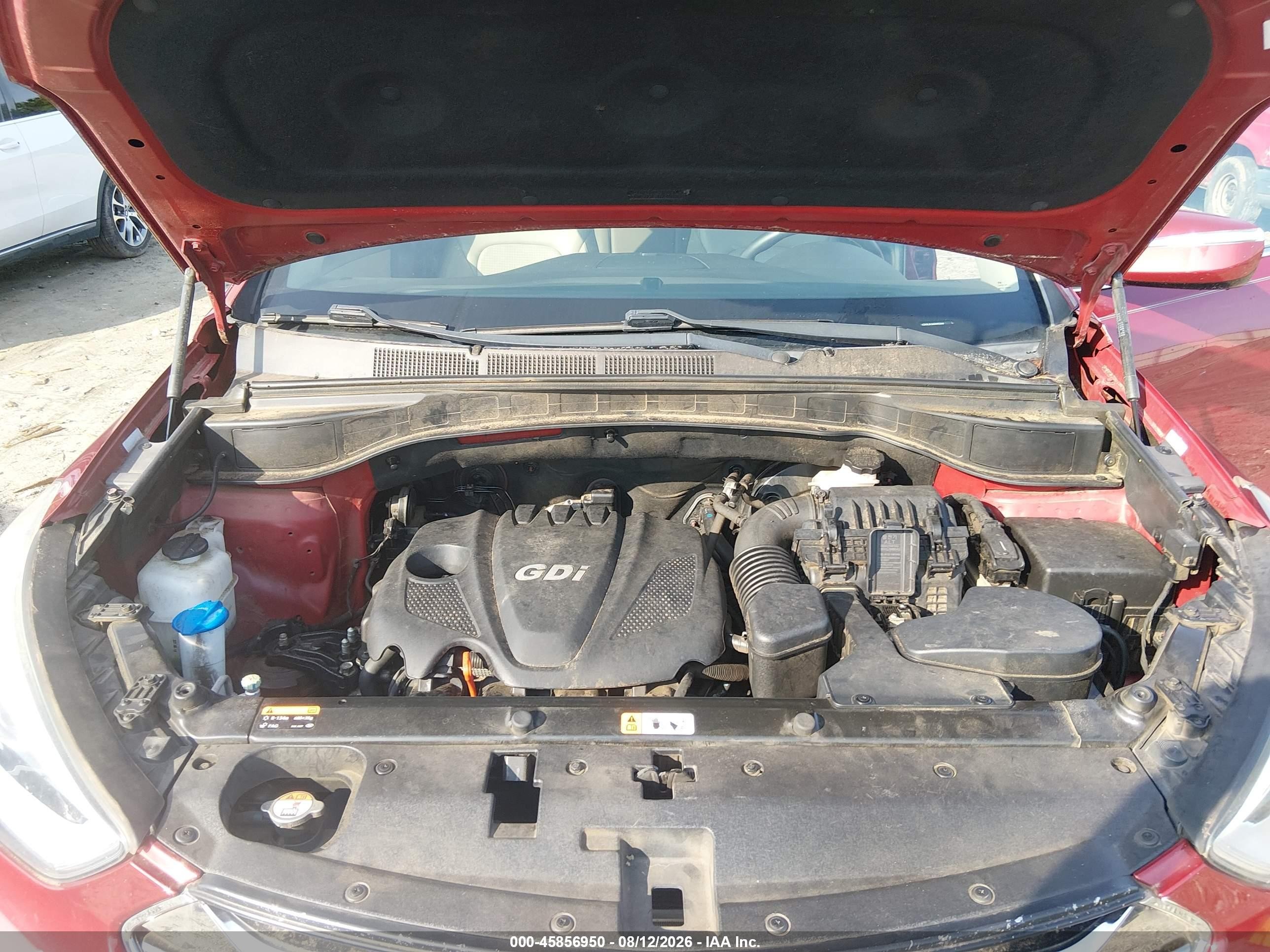 2013 Hyundai Santa Fe Sport Red vin: 5XYZU3LB1DG095260