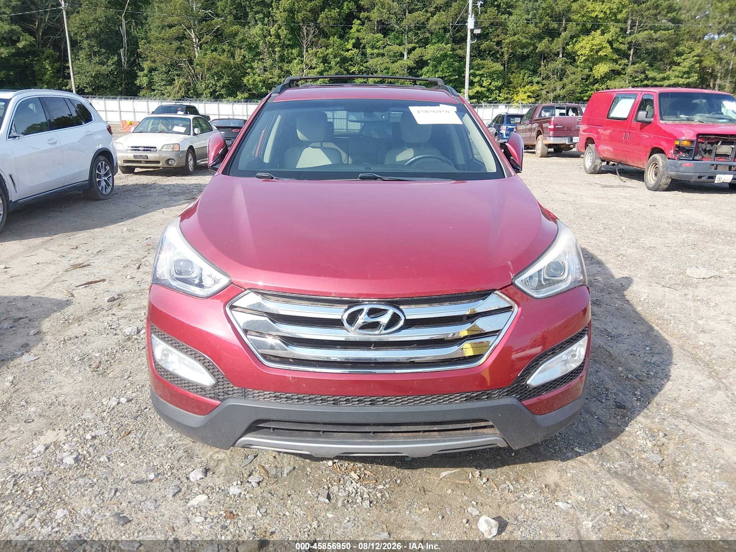 2013 Hyundai Santa Fe Sport Red vin: 5XYZU3LB1DG095260