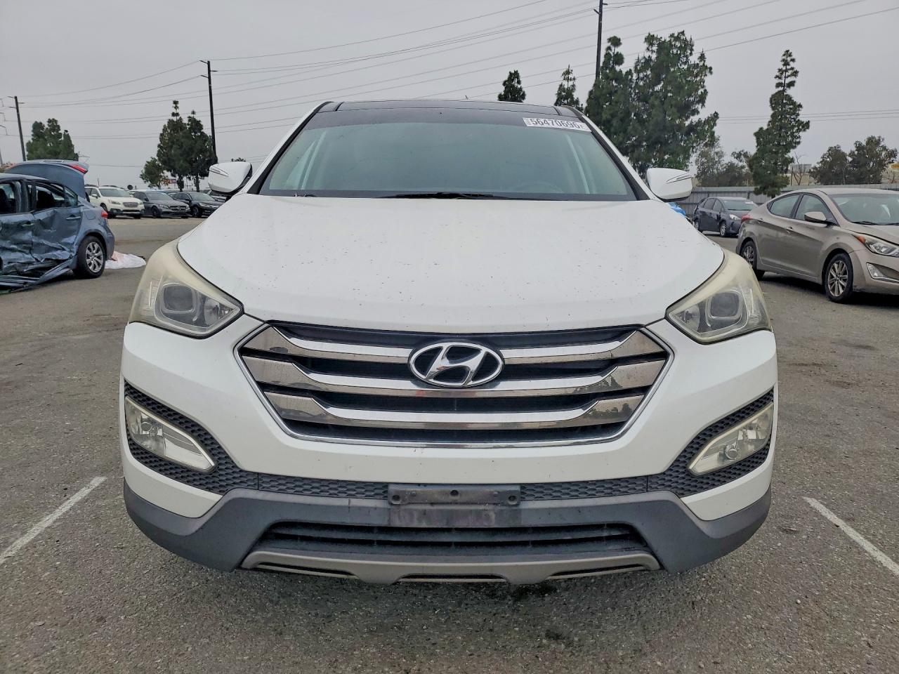 2014 Hyundai Santa Fe Sport 2.4l White vin: 5XYZU3LB1EG127660