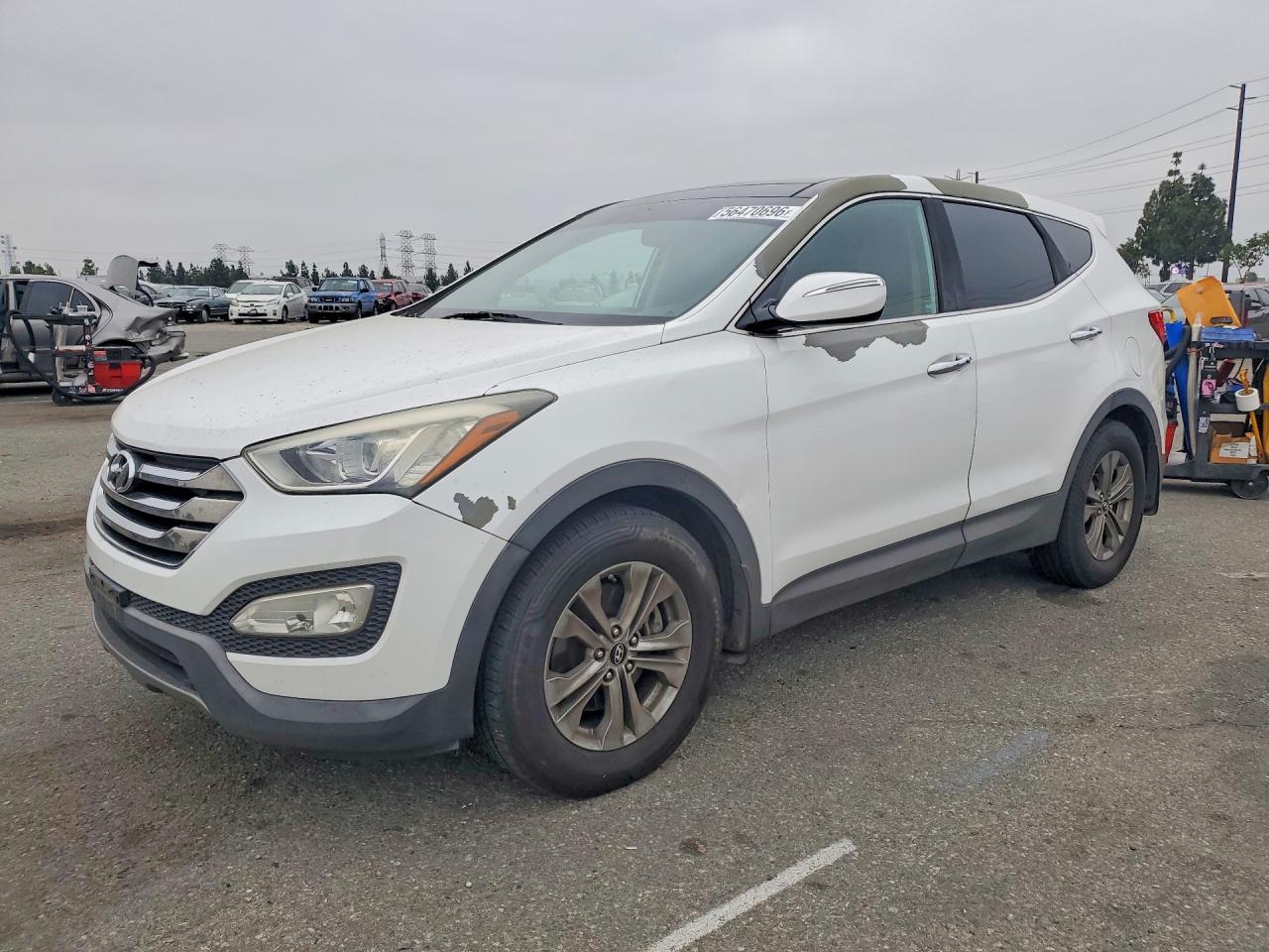 2014 Hyundai Santa Fe Sport 2.4l White vin: 5XYZU3LB1EG127660