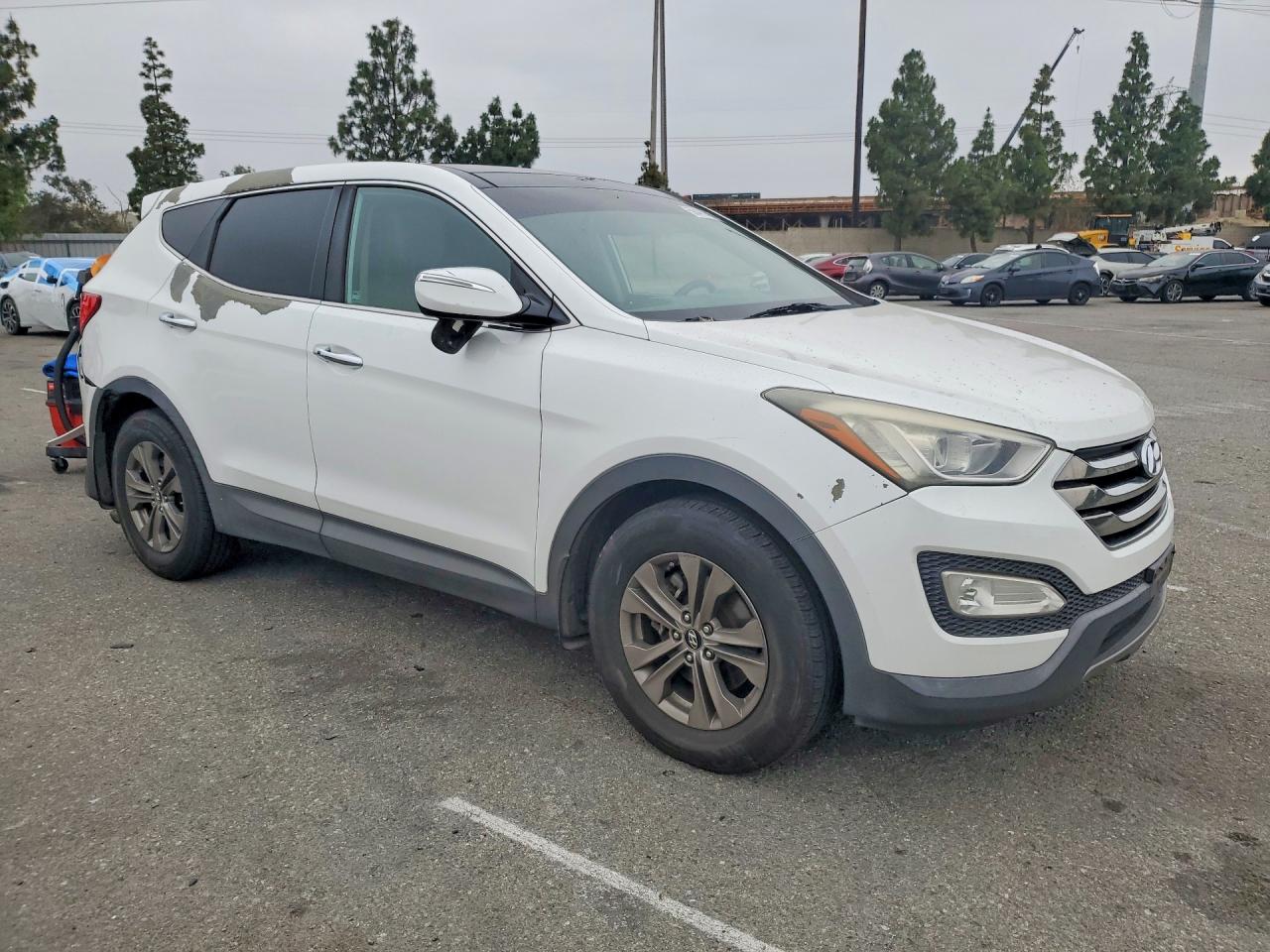 2014 Hyundai Santa Fe Sport 2.4l White vin: 5XYZU3LB1EG127660