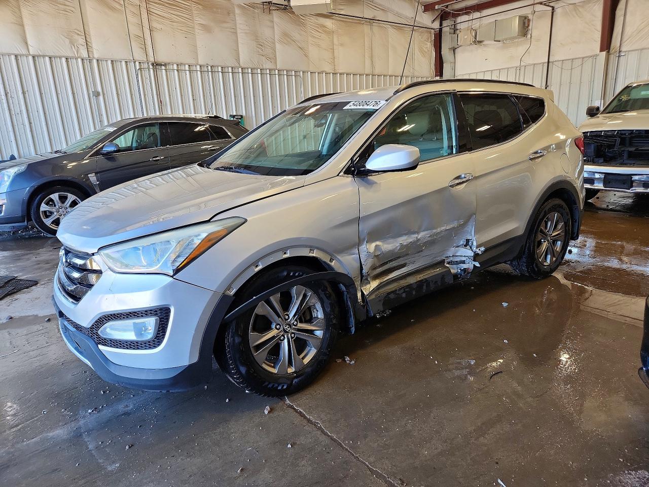 2014 Hyundai Santa Fe Sport 2.4l Silver vin: 5XYZU3LB1EG129232