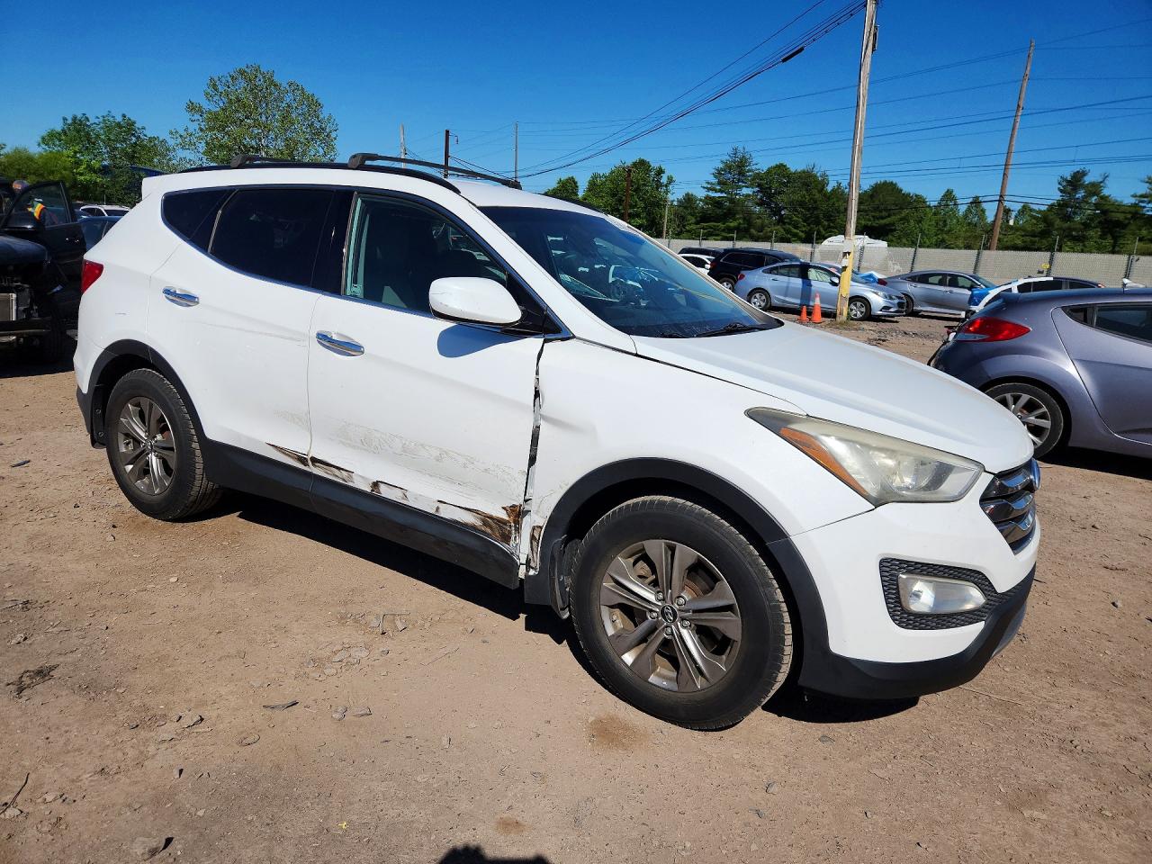 2014 Hyundai Santa Fe Sport 2.4l Белый vin: 5XYZU3LB1EG133605