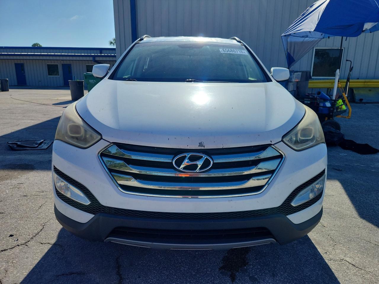 2014 Hyundai Santa Fe Sport 2.4l White vin: 5XYZU3LB1EG165065