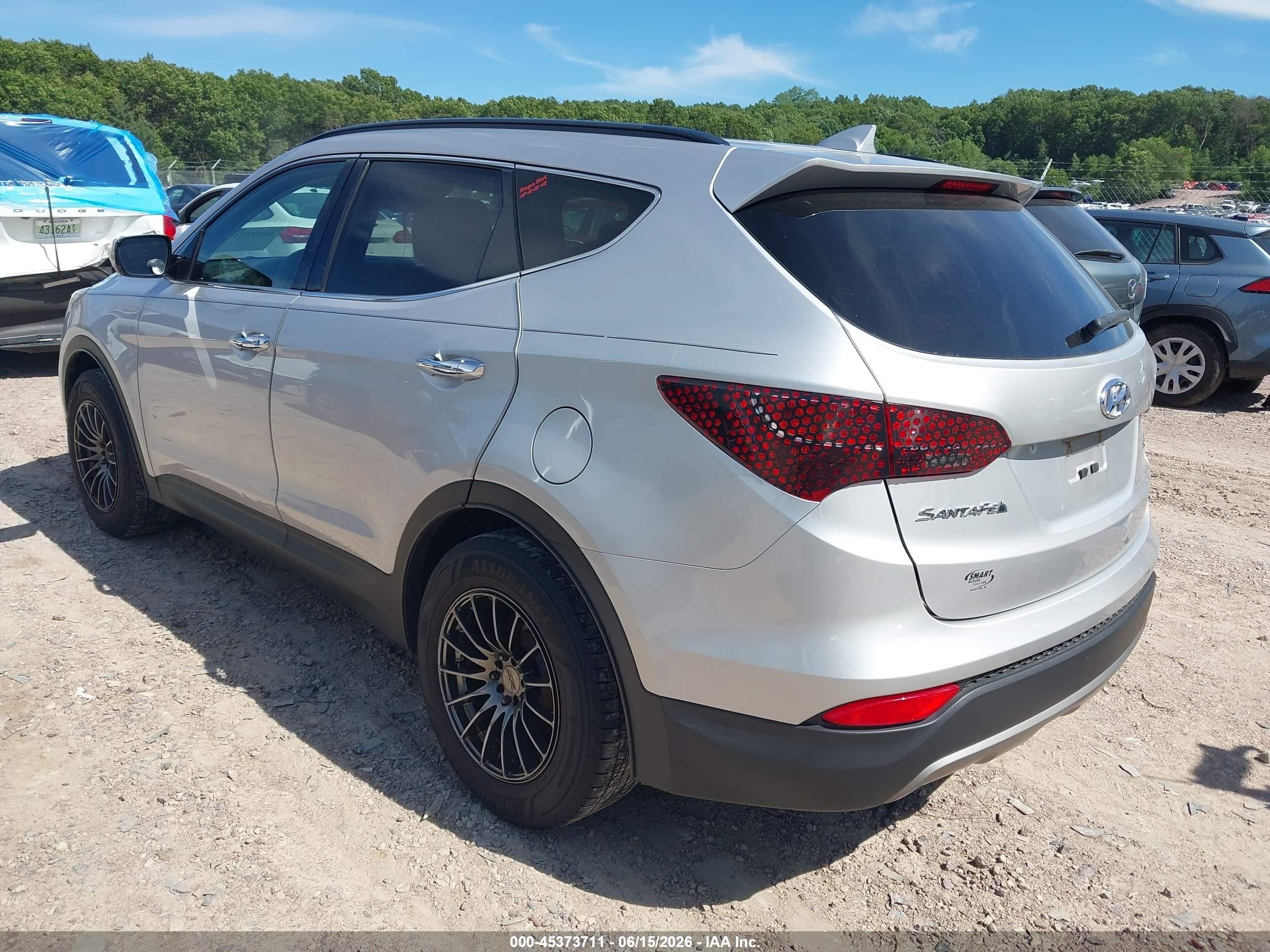 2014 Hyundai Santa Fe Sport 2.4l Silver vin: 5XYZU3LB1EG166913