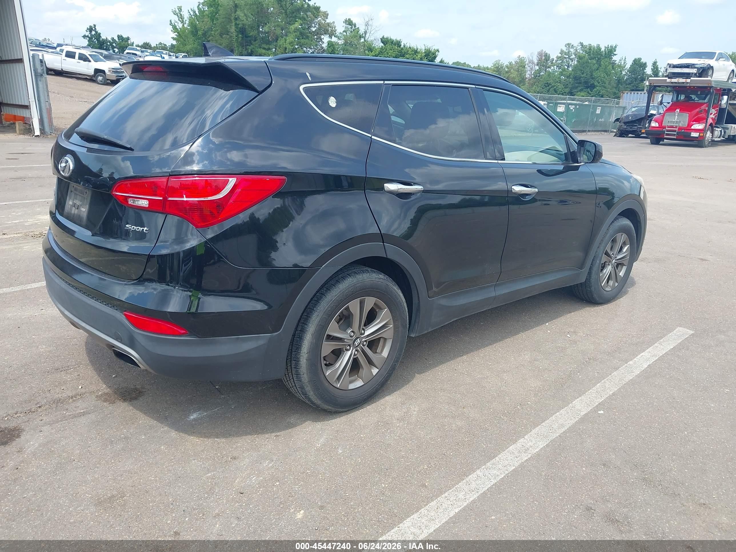 2014 Hyundai Santa Fe Sport 2.4l Black vin: 5XYZU3LB1EG174042