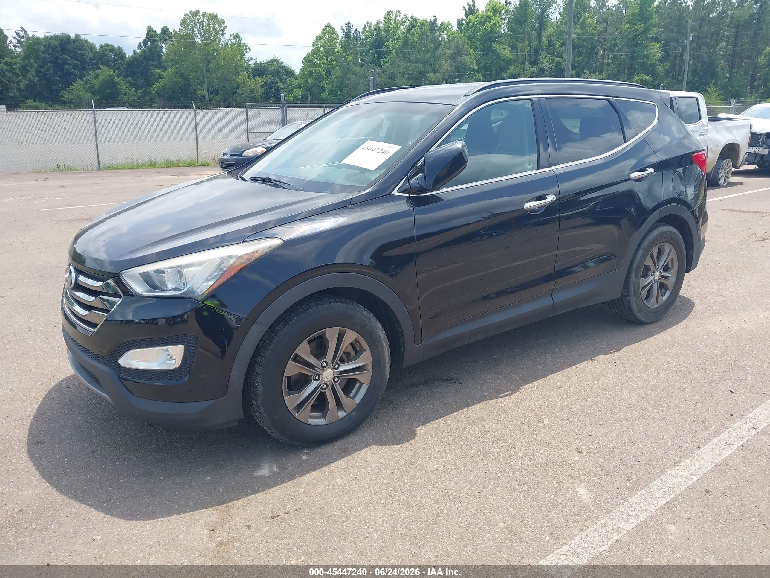 2014 Hyundai Santa Fe Sport 2.4l Black vin: 5XYZU3LB1EG174042