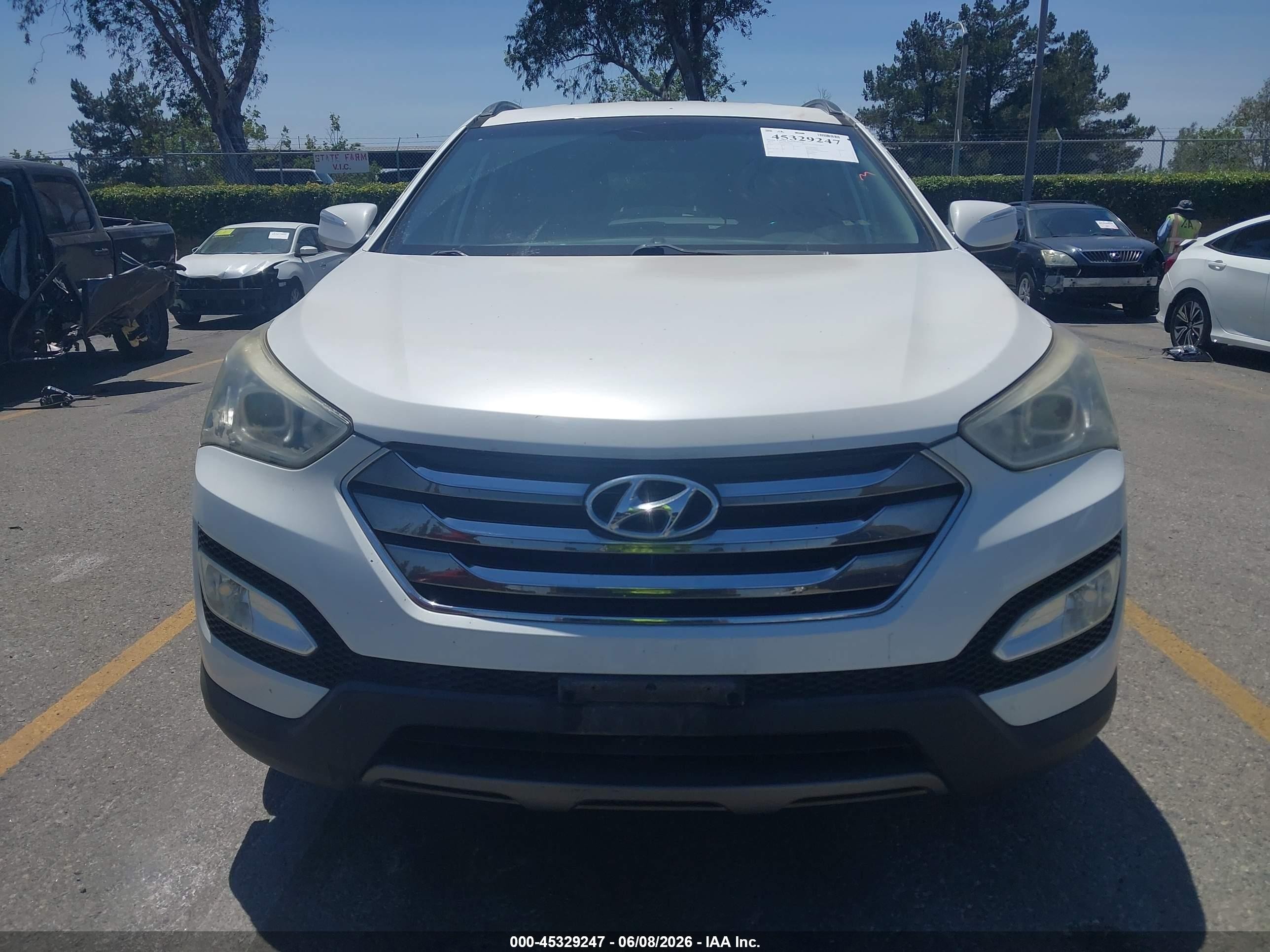 2014 Hyundai Santa Fe Sport 2.4l White vin: 5XYZU3LB1EG177944