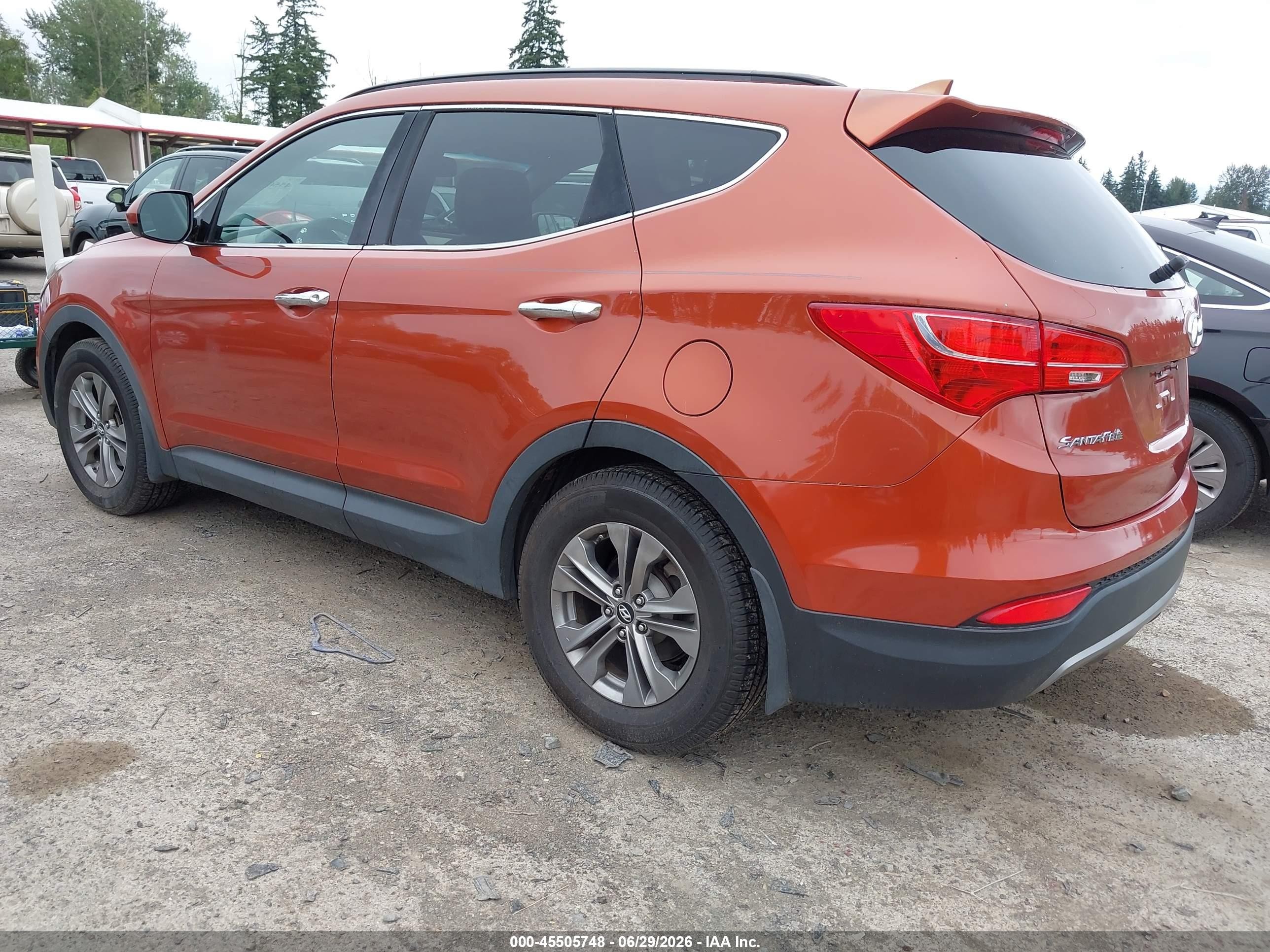 2014 Hyundai Santa Fe Sport 2.4l Оранжевый vin: 5XYZU3LB1EG183999