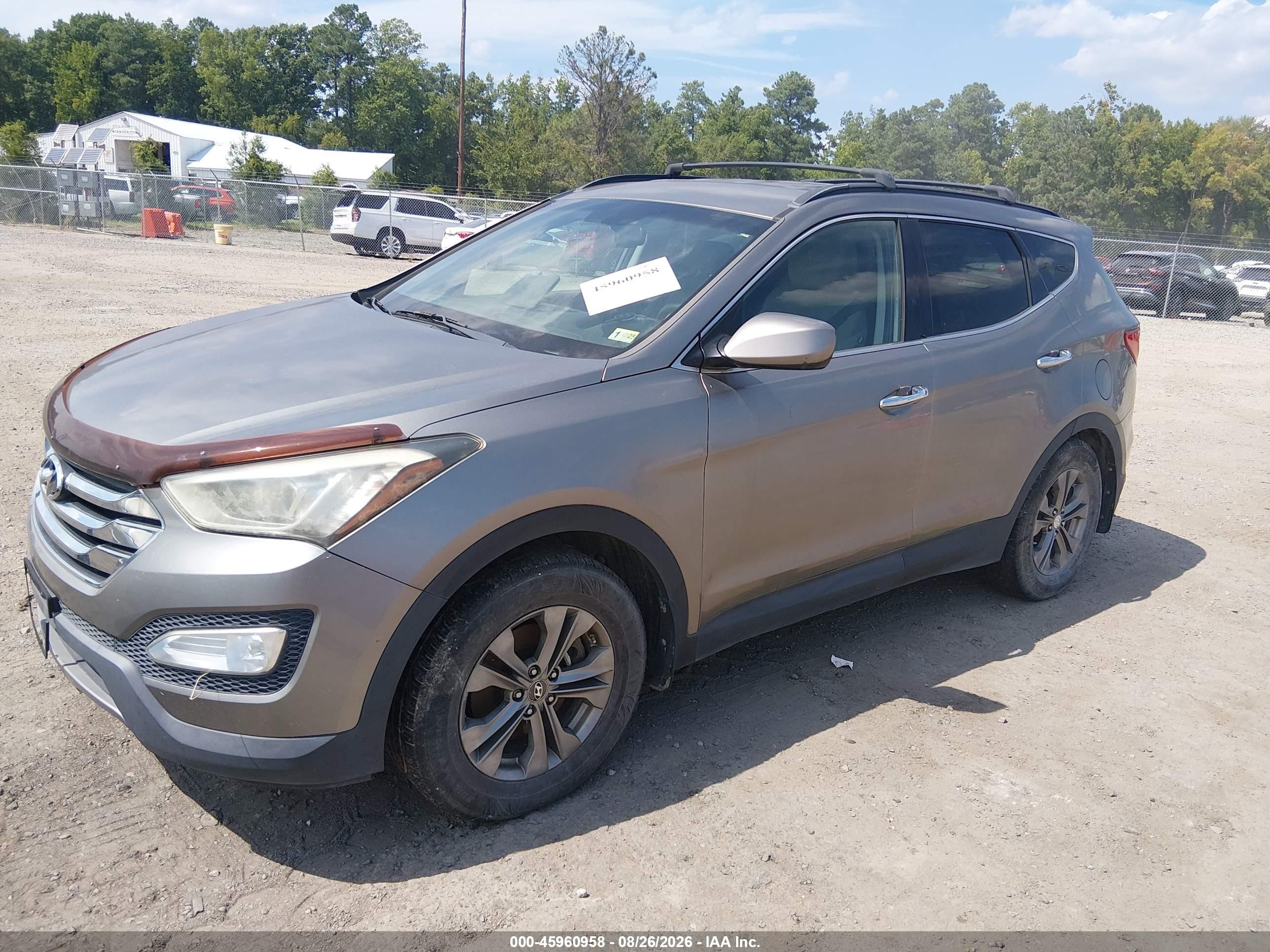 2014 Hyundai Santa Fe Sport 2.4l Gray vin: 5XYZU3LB1EG208884