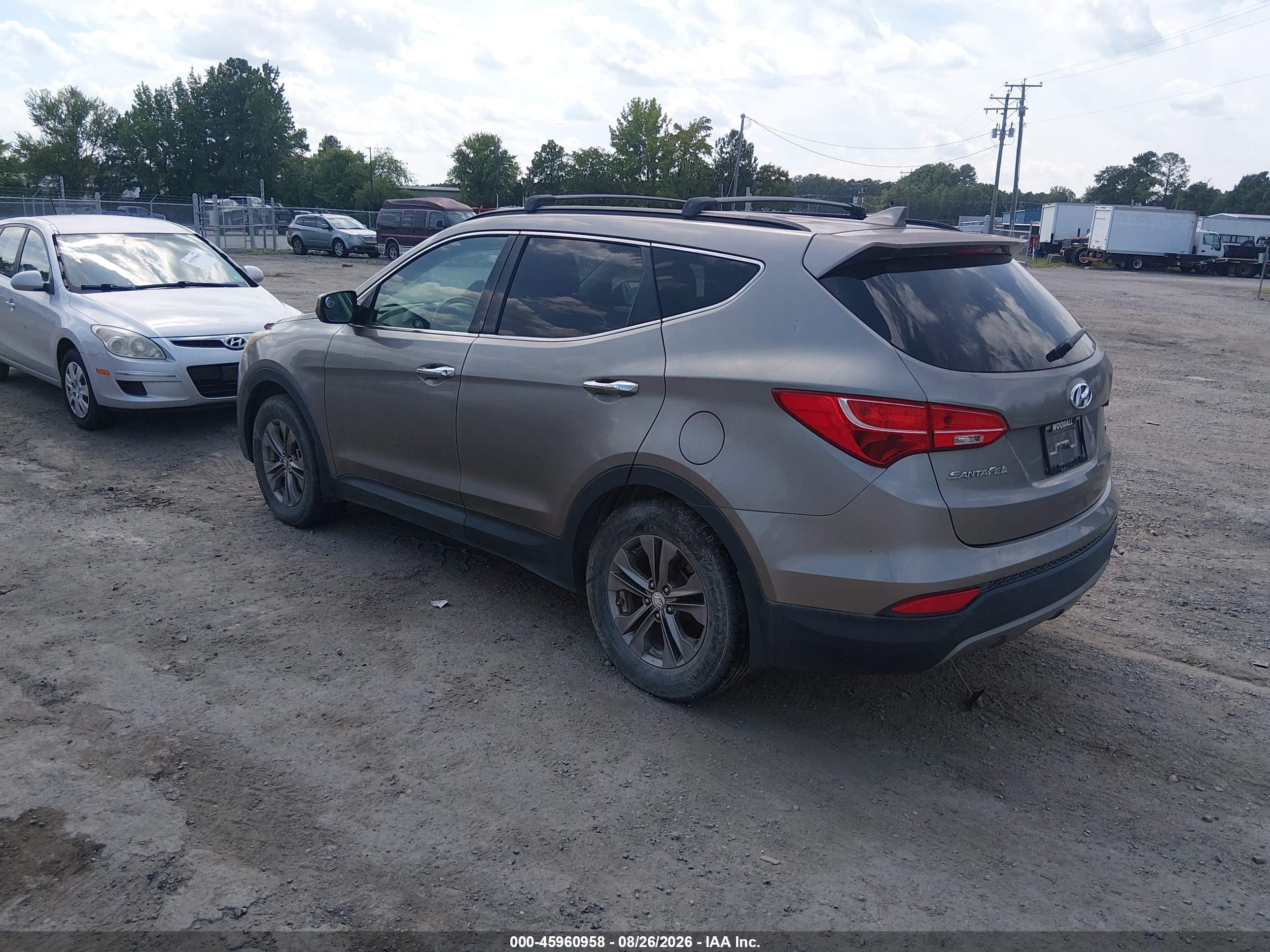 2014 Hyundai Santa Fe Sport 2.4l Gray vin: 5XYZU3LB1EG208884