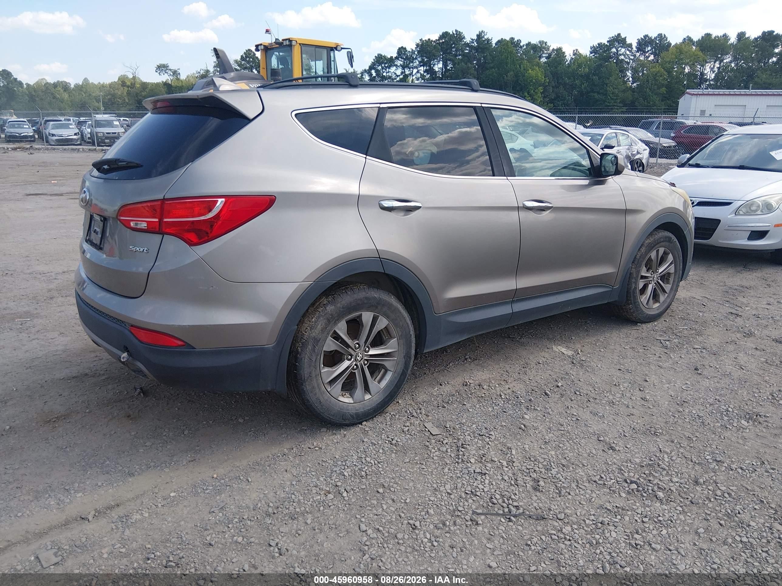 2014 Hyundai Santa Fe Sport 2.4l Gray vin: 5XYZU3LB1EG208884