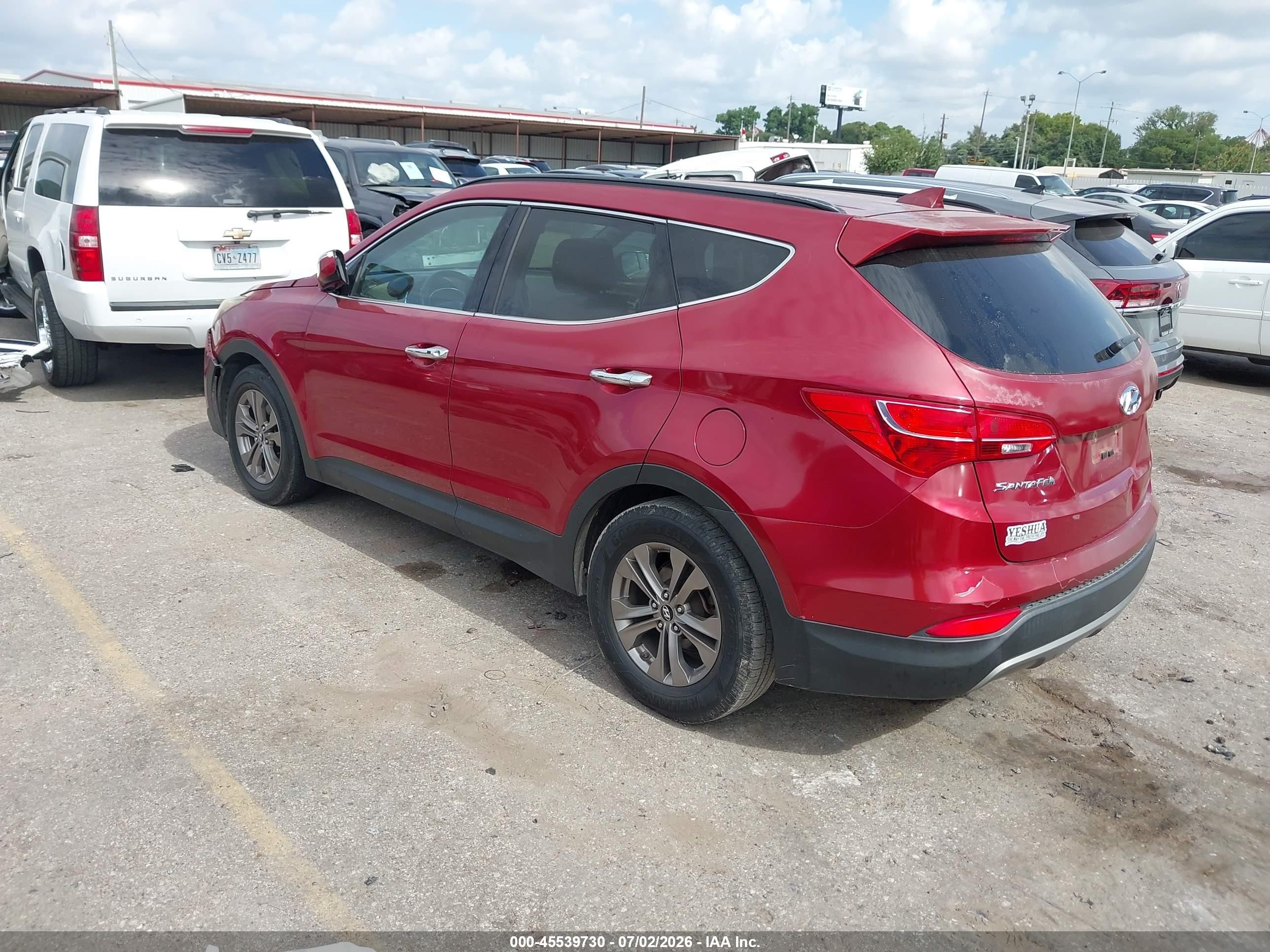 2014 Hyundai Santa Fe Sport 2.4l Red vin: 5XYZU3LB1EG231694