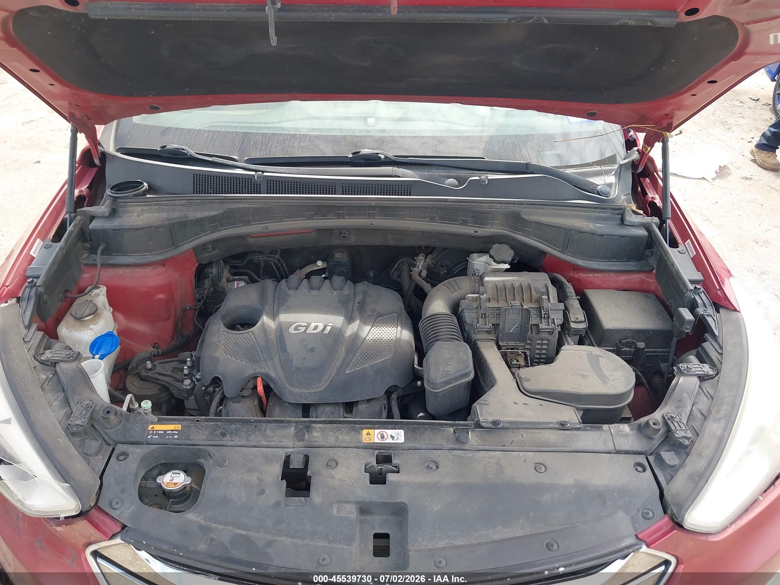 2014 Hyundai Santa Fe Sport 2.4l Red vin: 5XYZU3LB1EG231694