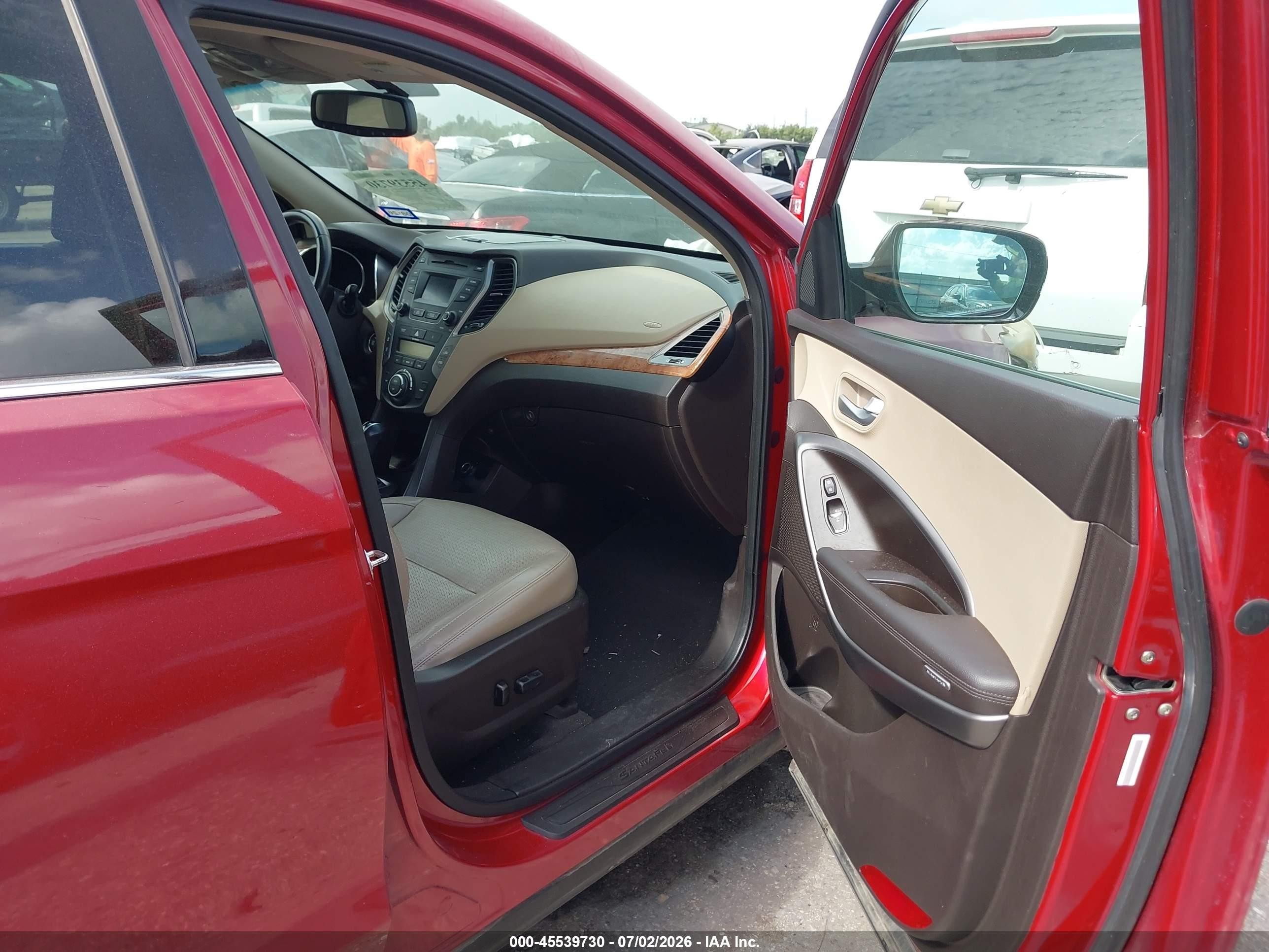 2014 Hyundai Santa Fe Sport 2.4l Red vin: 5XYZU3LB1EG231694
