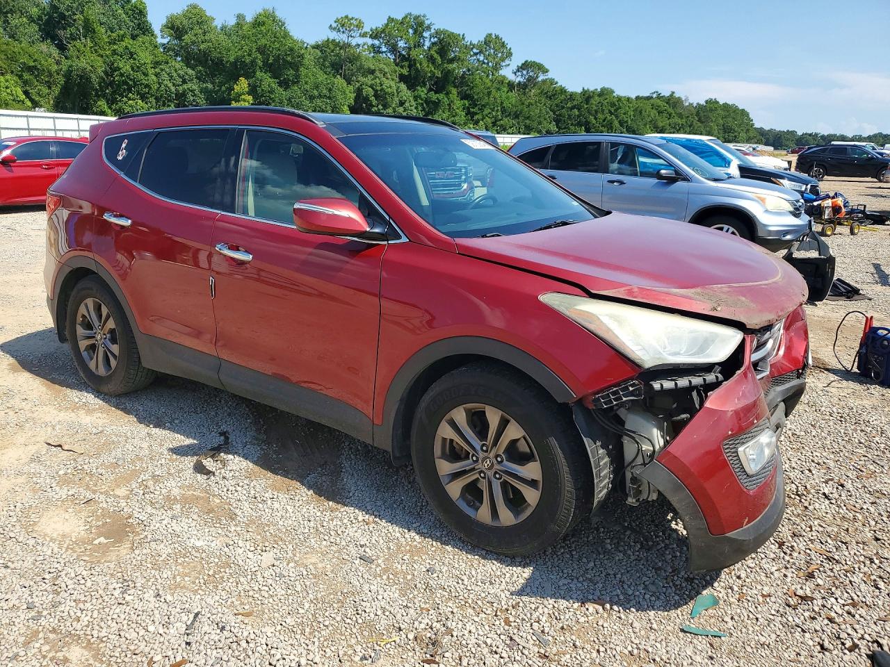 2015 Hyundai Santa Fe Sport 2.4l Red vin: 5XYZU3LB1FG237562
