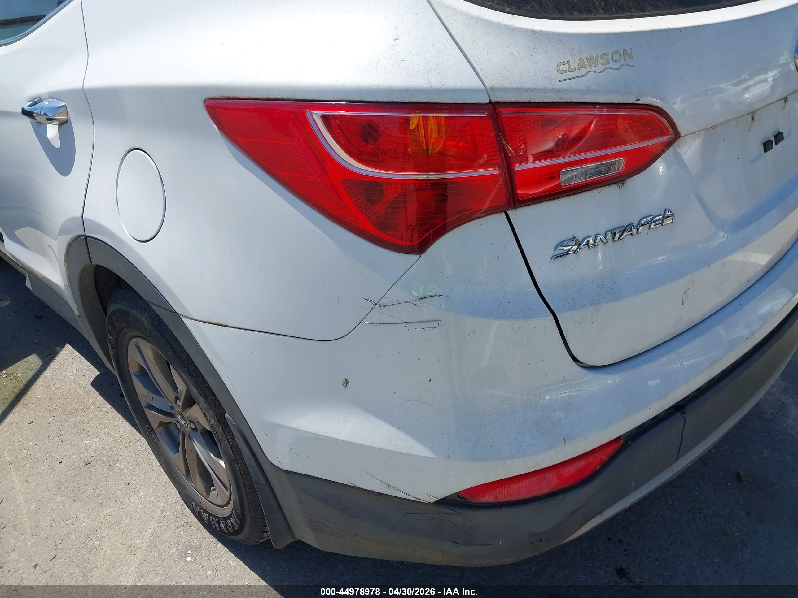 2015 Hyundai Santa Fe Sport 2.4l White vin: 5XYZU3LB1FG237741
