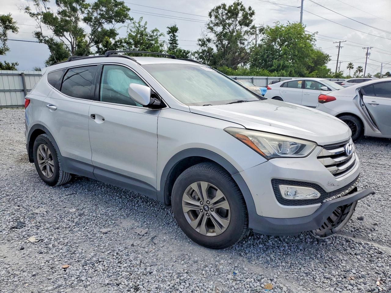 2015 Hyundai Santa Fe Sport 2.4l Silver vin: 5XYZU3LB1FG252644